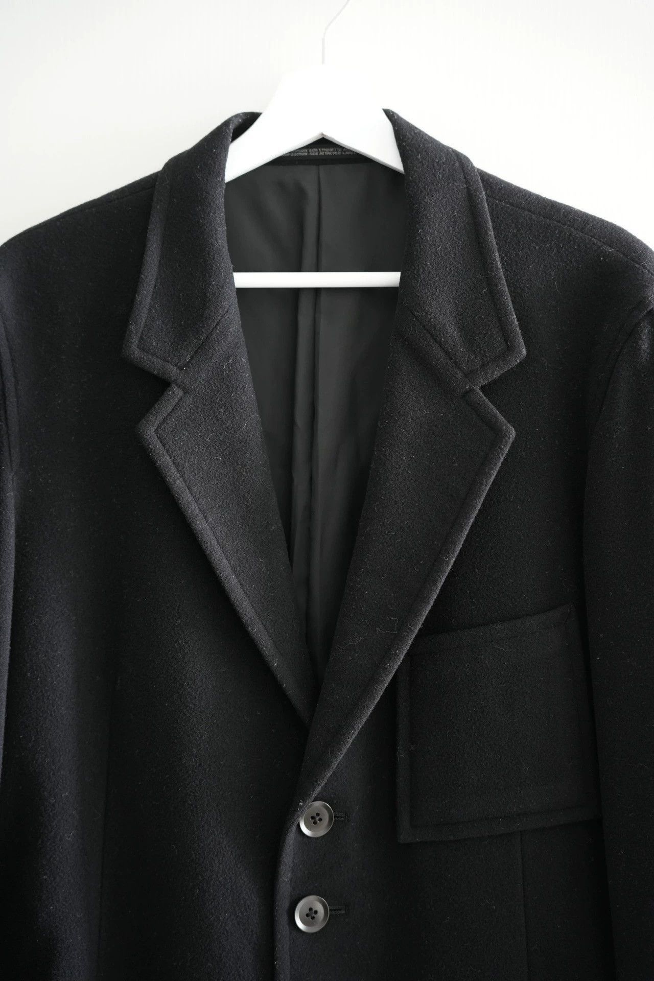 Yohji Yamamoto Black Long Structured Coat - Size M Size US M / EU 48-50 / 2 - 3 Thumbnail