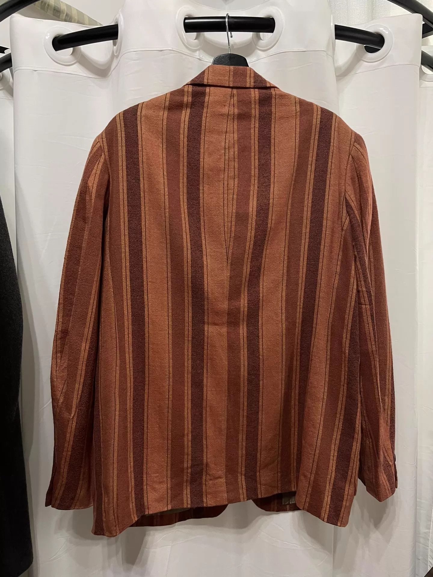 Yohji Yamamoto Red Striped Button-Front Light Jacket Size US L / EU 52-54 / 3 - 2 Thumbnail