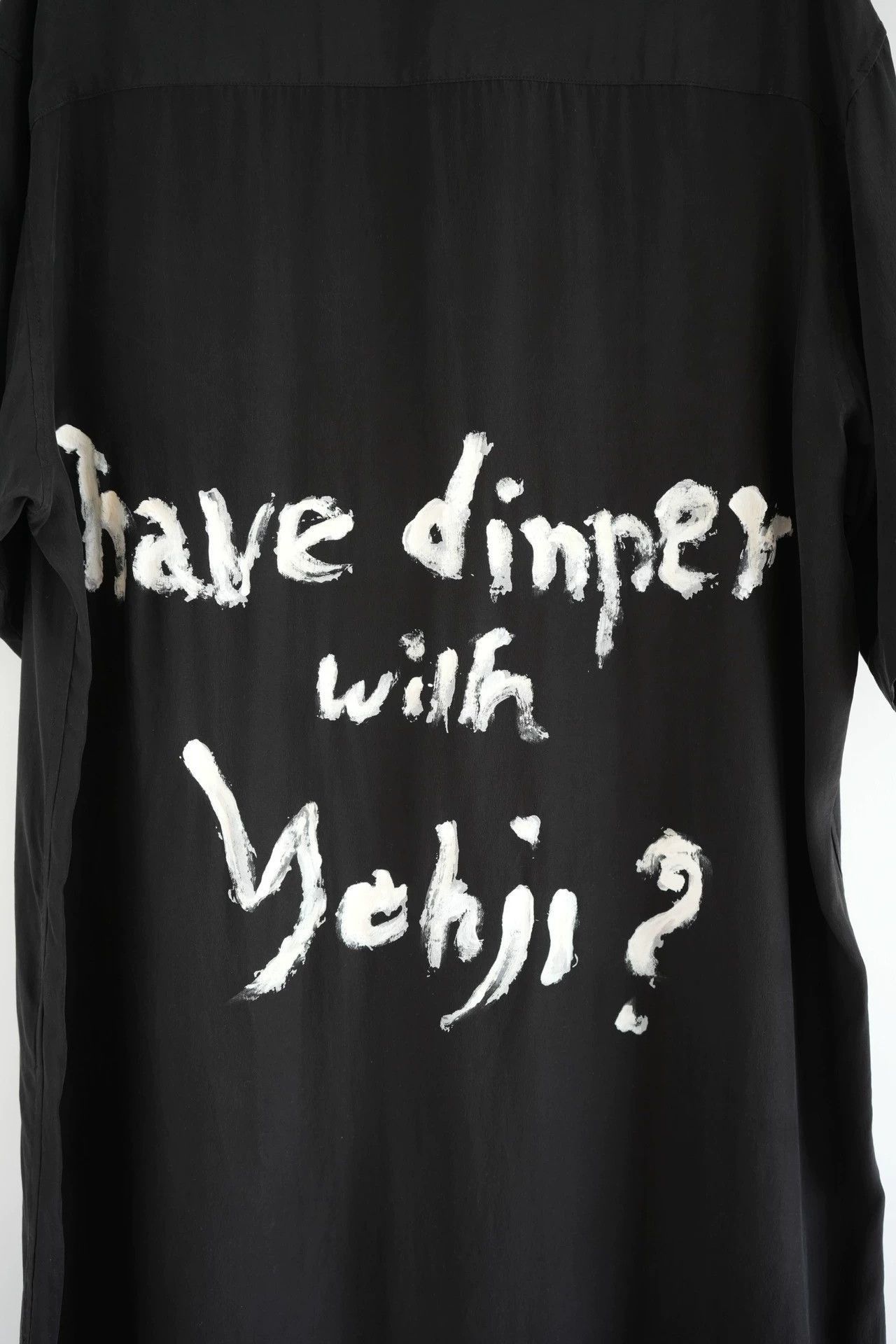 Yohji Yamamoto Black Short Sleeve Text Print Shirt - Size M Size US M / EU 48-50 / 2 - 4 Thumbnail