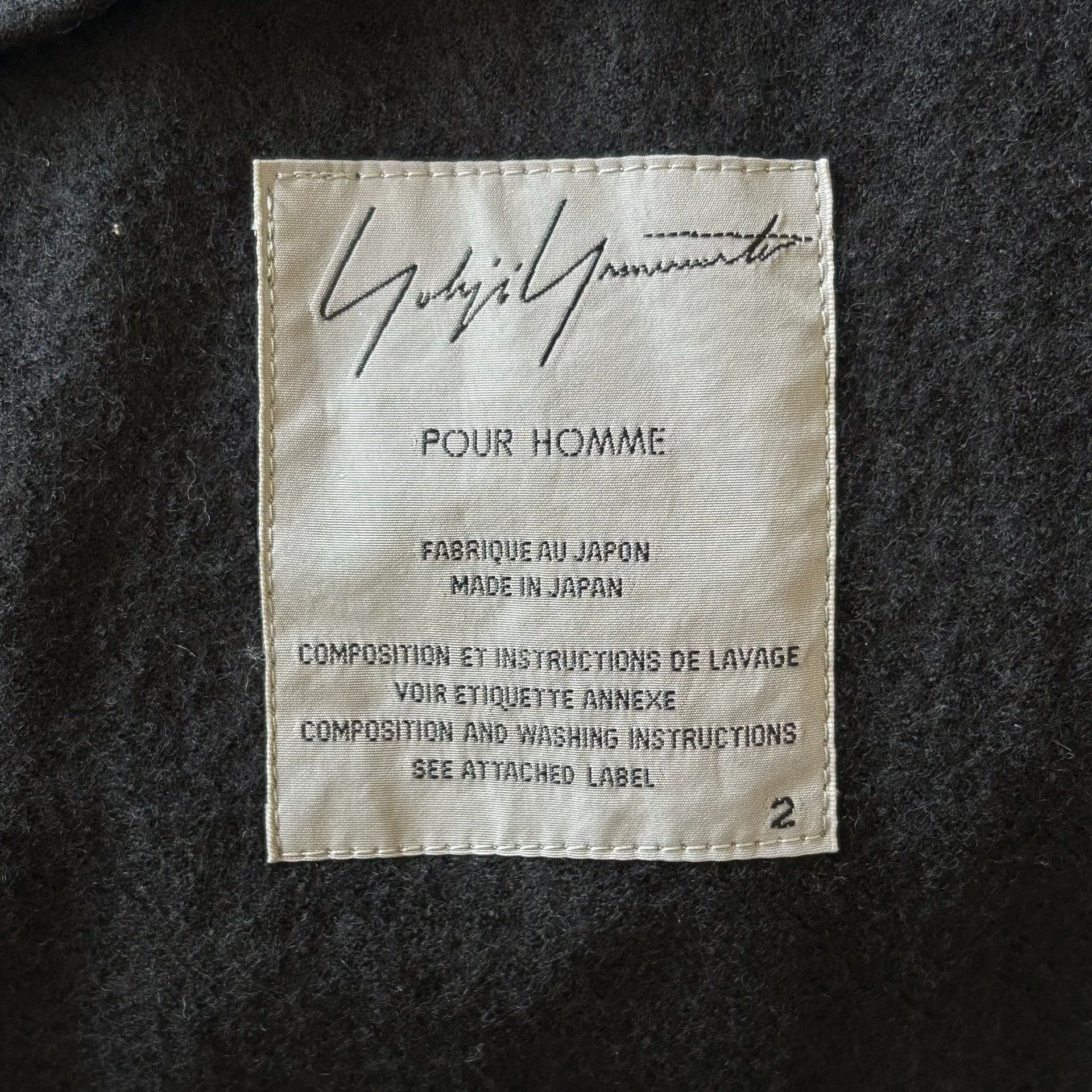 Yohji Yamamoto Black Button-Front Tailored Jacket with Zip Detail Size US M / EU 48-50 / 2 - 7 Thumbnail