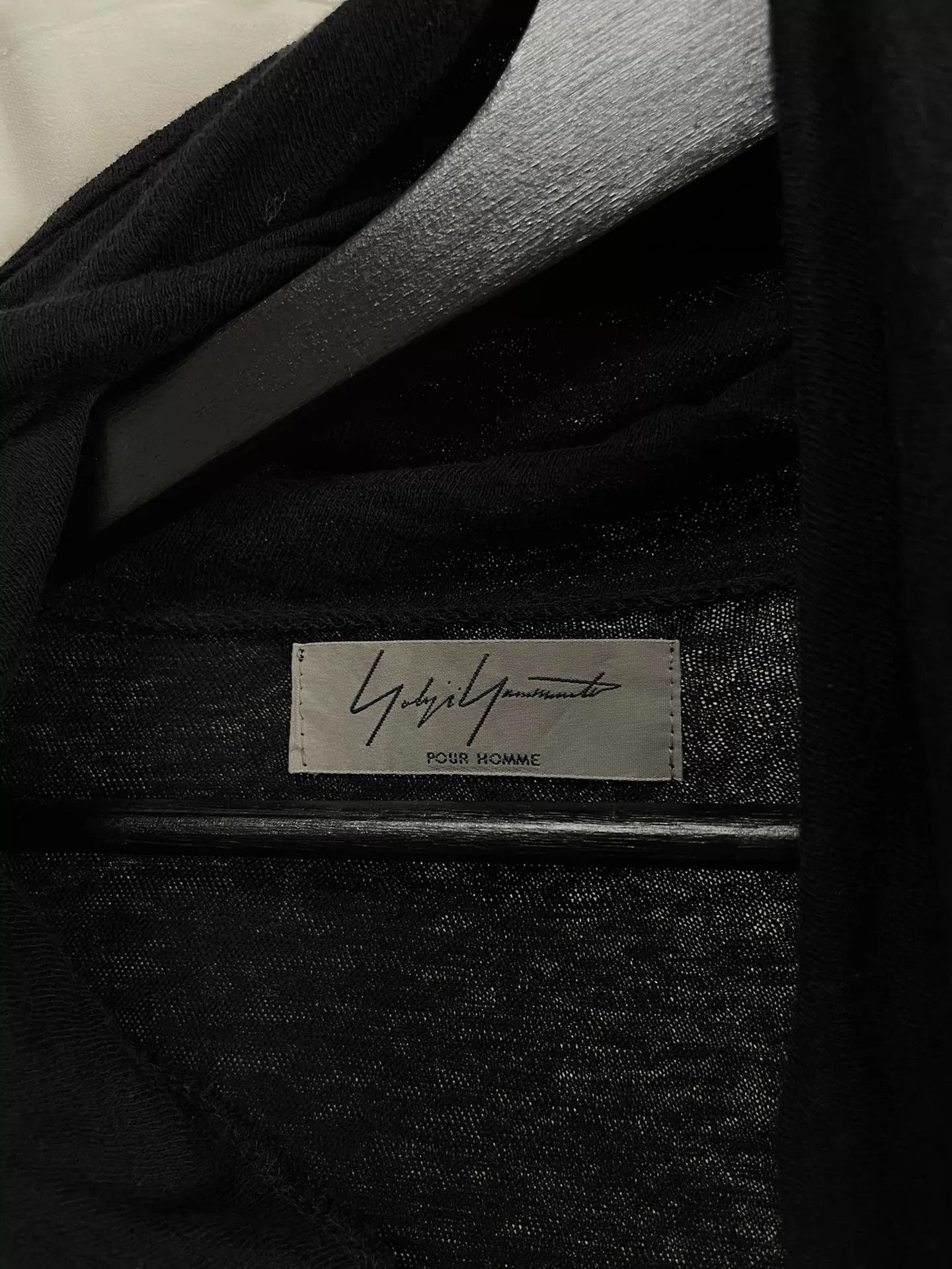 Yohji Yamamoto Black Long Sleeve Drape Front Top Size US M / EU 48-50 / 2 - 7 Thumbnail