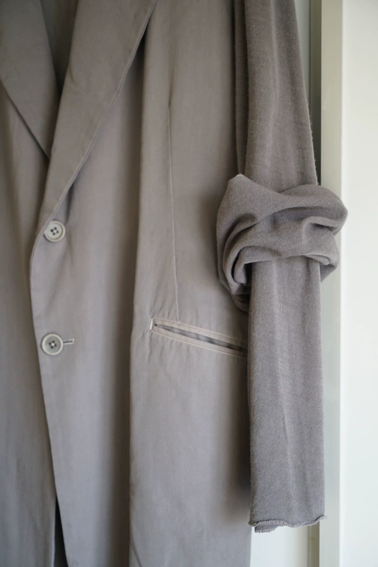 Yohji Yamamoto Blue Longline Structured Coat Size L Size US L / EU 52-54 / 3 - 3 Thumbnail