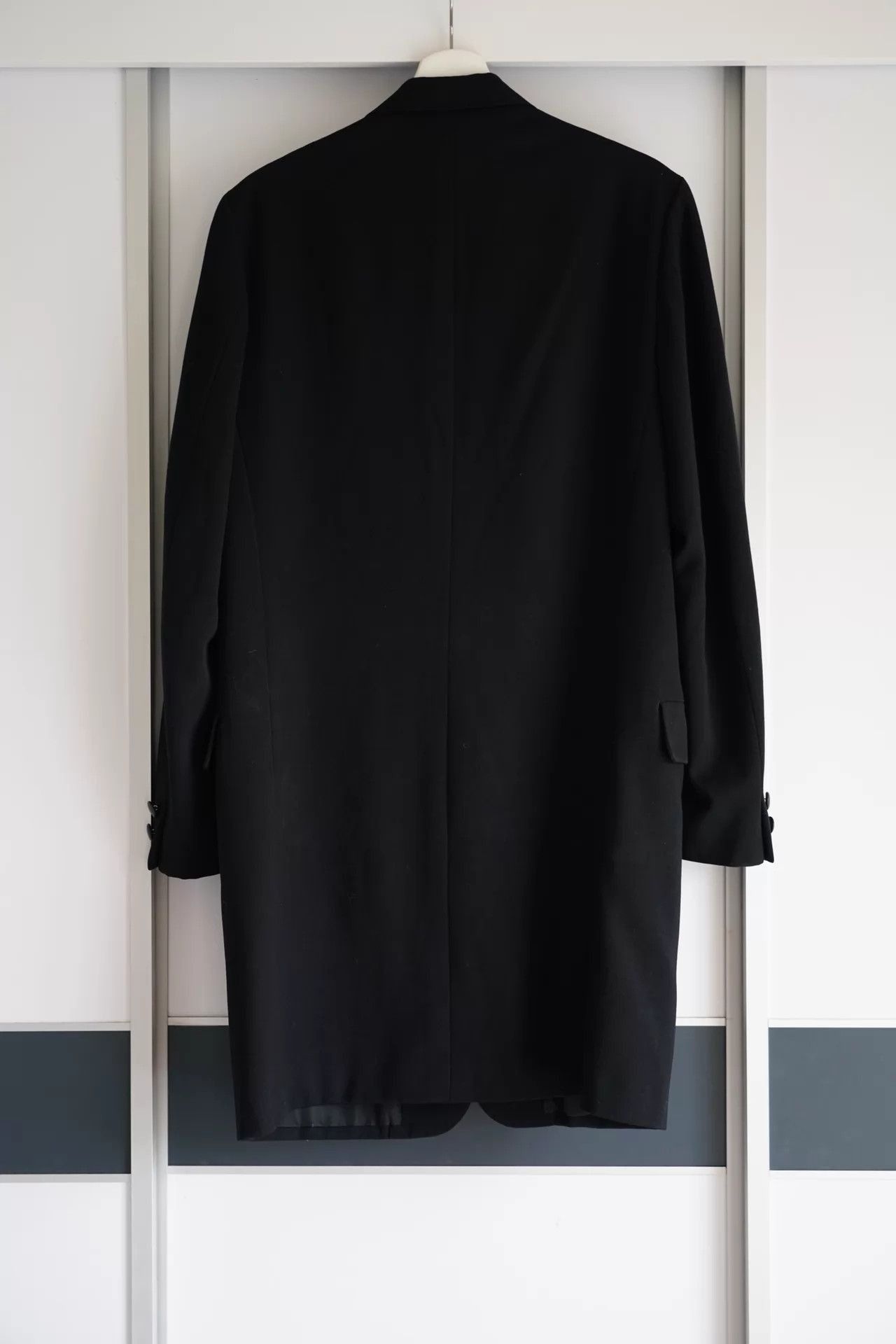 Yohji Yamamoto Black Long Button-Front Coat Size M Size US M / EU 48-50 / 2 - 2 Thumbnail