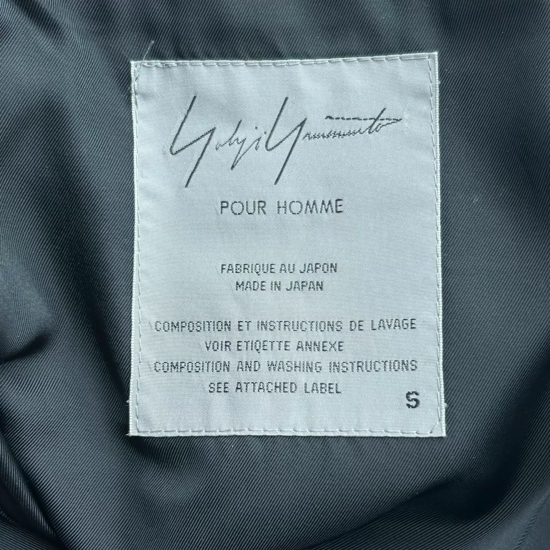 Yohji Yamamoto Black Long Button-Front Coat Size M Size US M / EU 48-50 / 2 - 7 Thumbnail