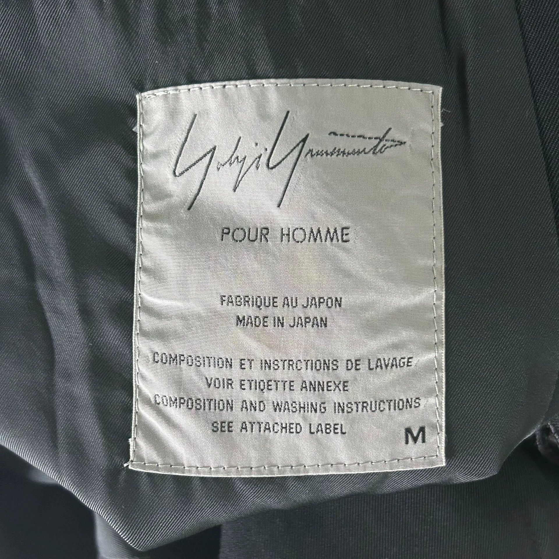 Yohji Yamamoto Black Heavy Coat with Button Front - M Size US M / EU 48-50 / 2 - 7 Thumbnail