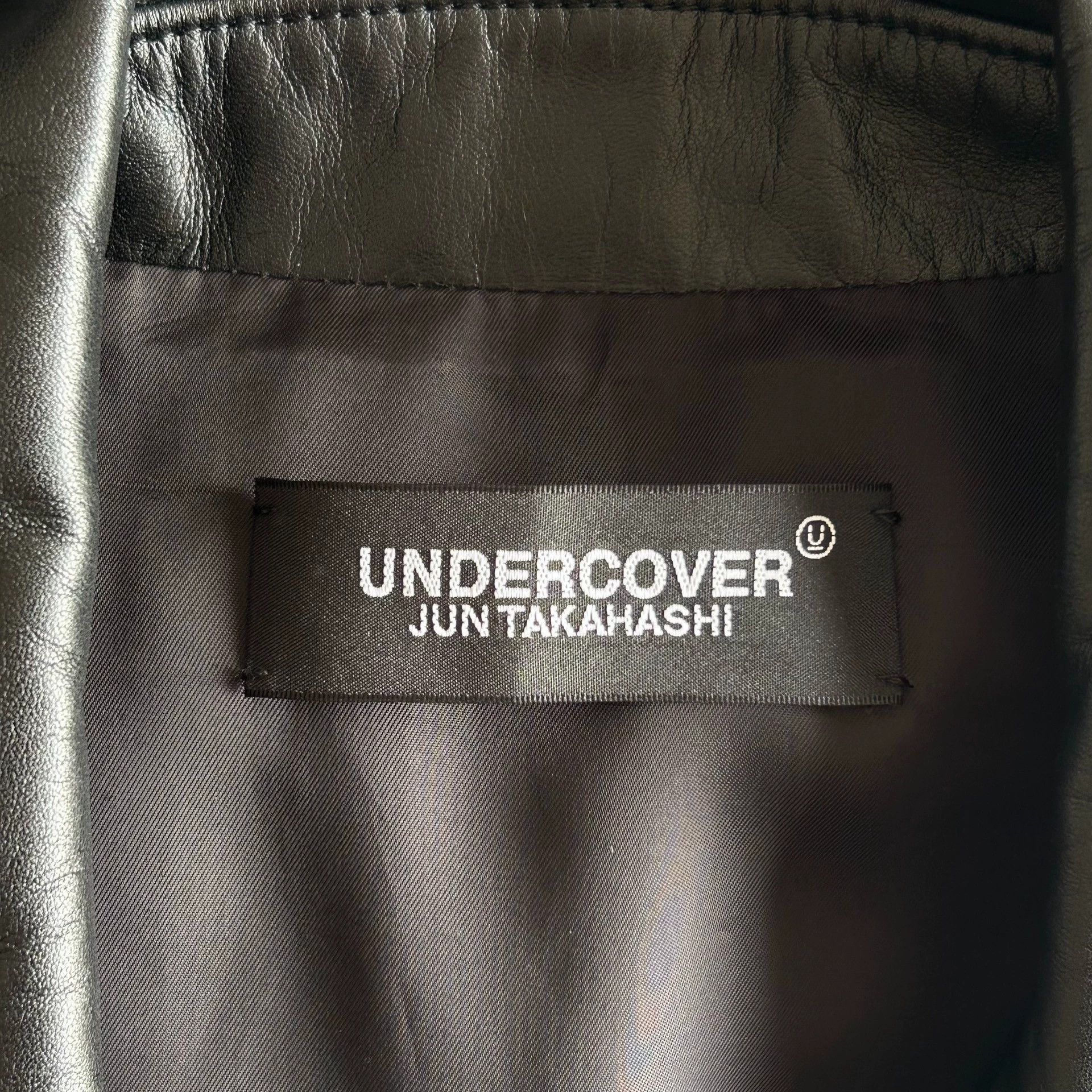 Undercover Black Leather and Knit Moto Jacket XL Size US XL / EU 56 / 4 - 7 Thumbnail