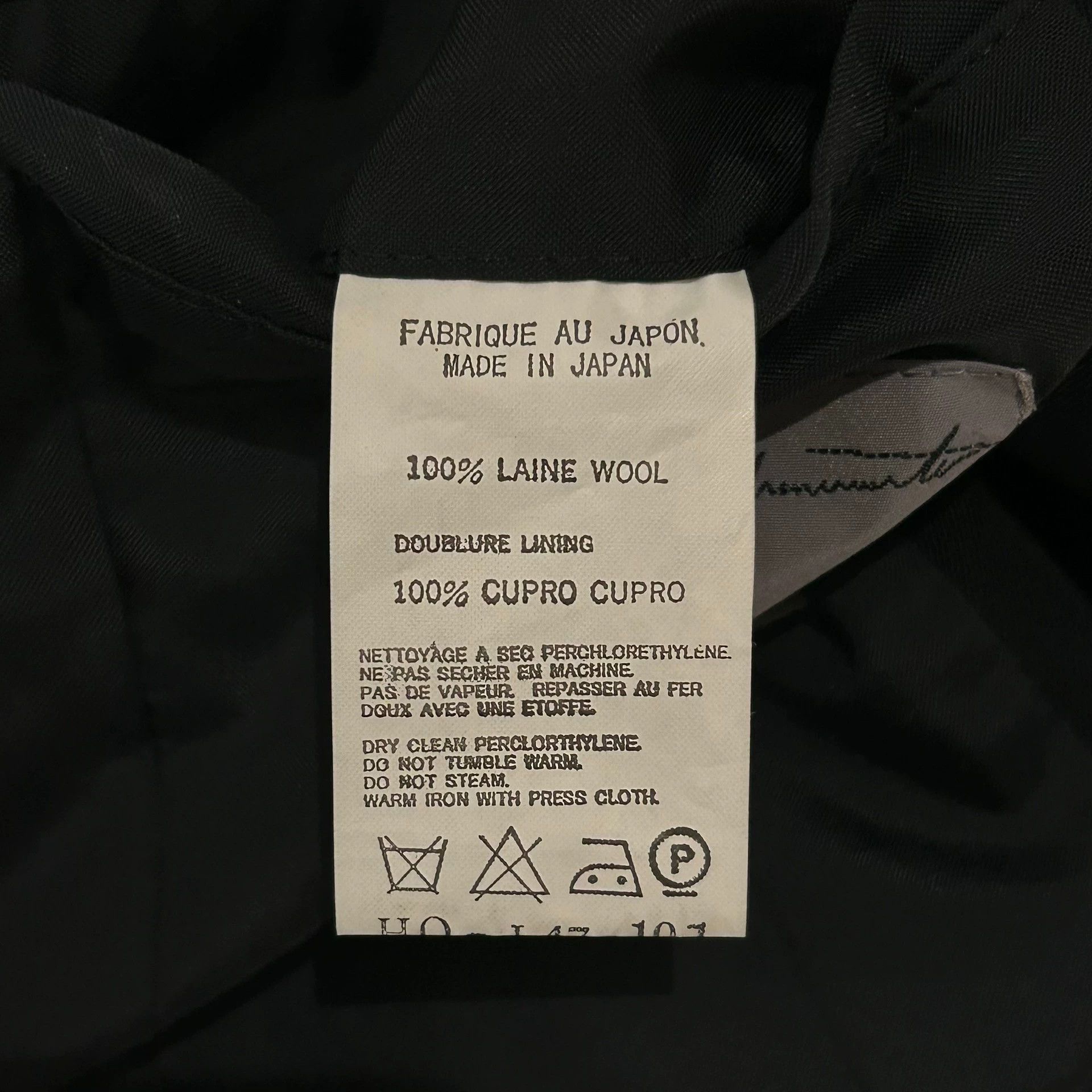 Yohji Yamamoto Black Collared Button-Front Jacket Size US L / EU 52-54 / 3 - 8 Thumbnail