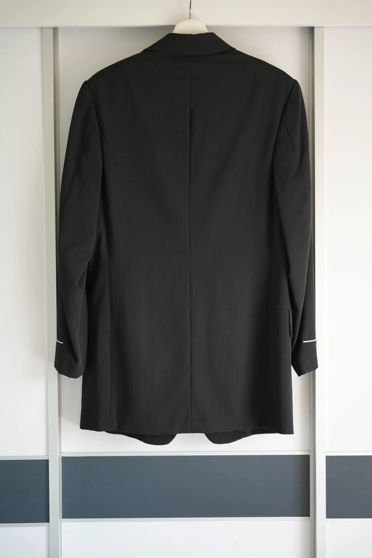 Yohji Yamamoto Black Collared Button-Front Jacket Size US L / EU 52-54 / 3 - 2 Thumbnail