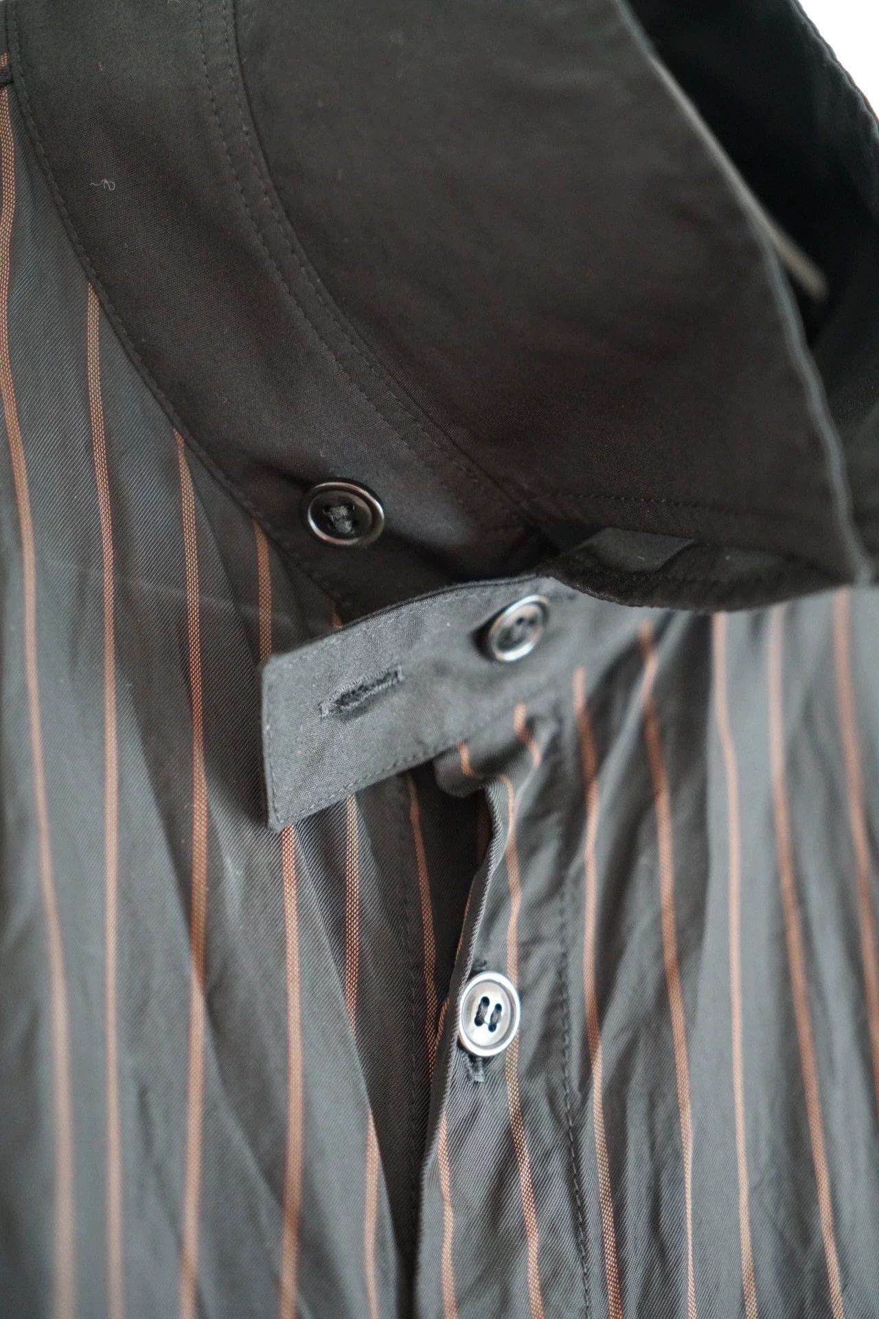 Yohji Yamamoto Striped Long-Sleeve Button-Up Shirt Size US L / EU 52-54 / 3 - 4 Thumbnail
