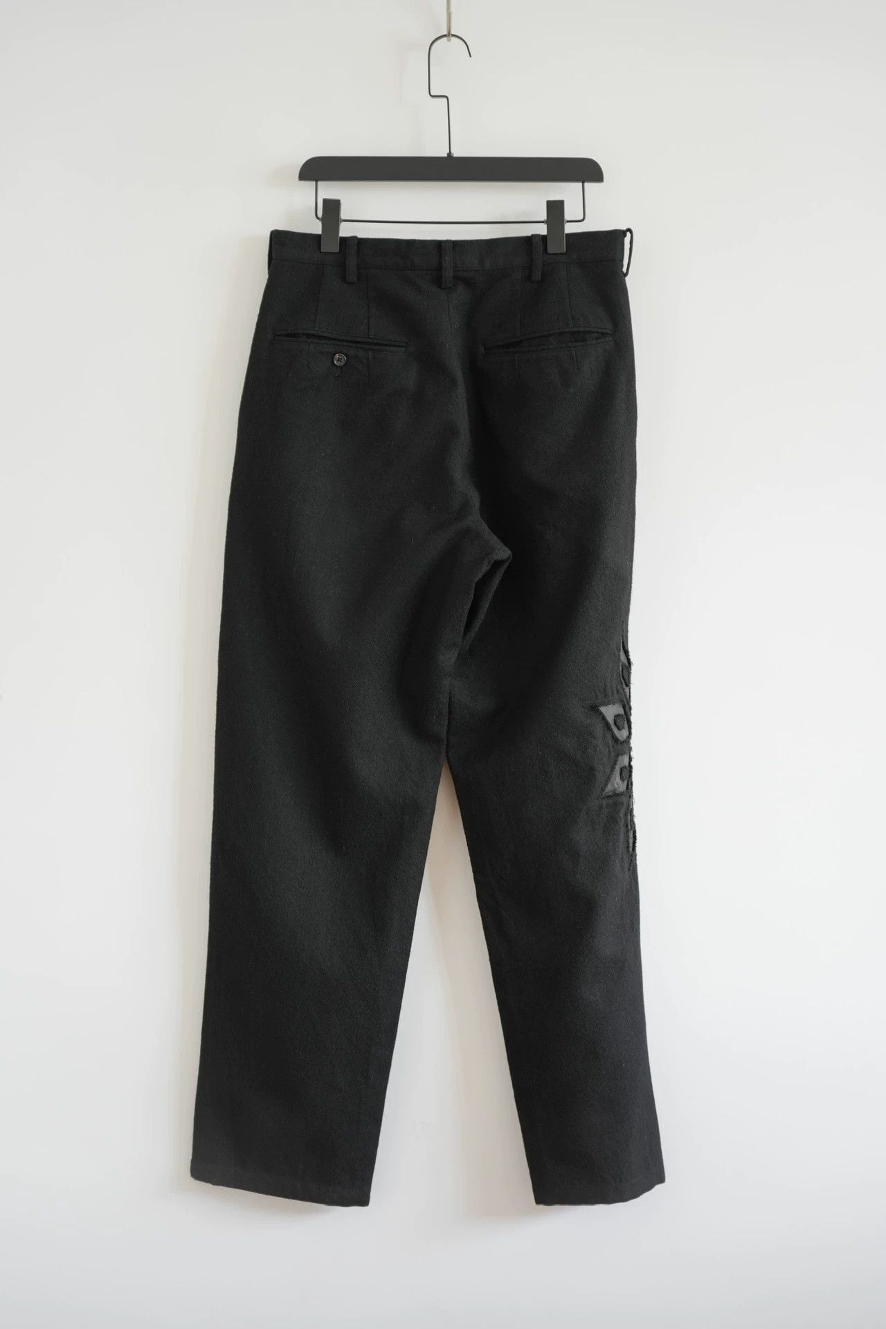 Yohji Yamamoto Black Casual Pants with Side Pattern - Size 34 Size US 34 / EU 50 - 2 Thumbnail