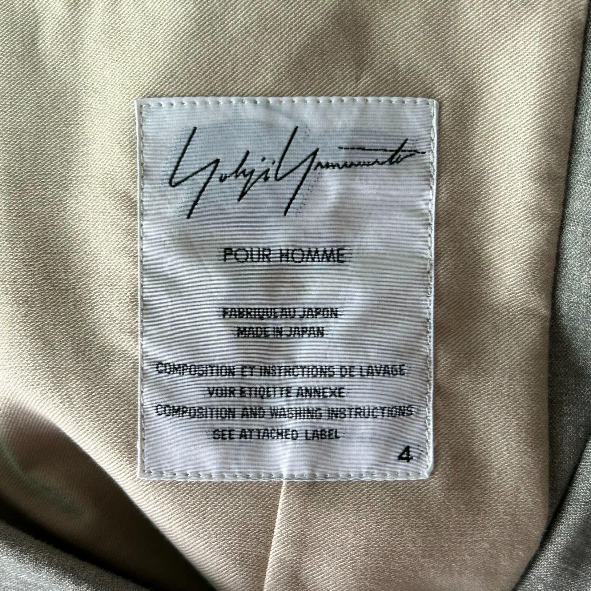 Yohji Yamamoto Gray XL Lightweight Blazer with Accent Trim Size US XL / EU 56 / 4 - 5 Thumbnail