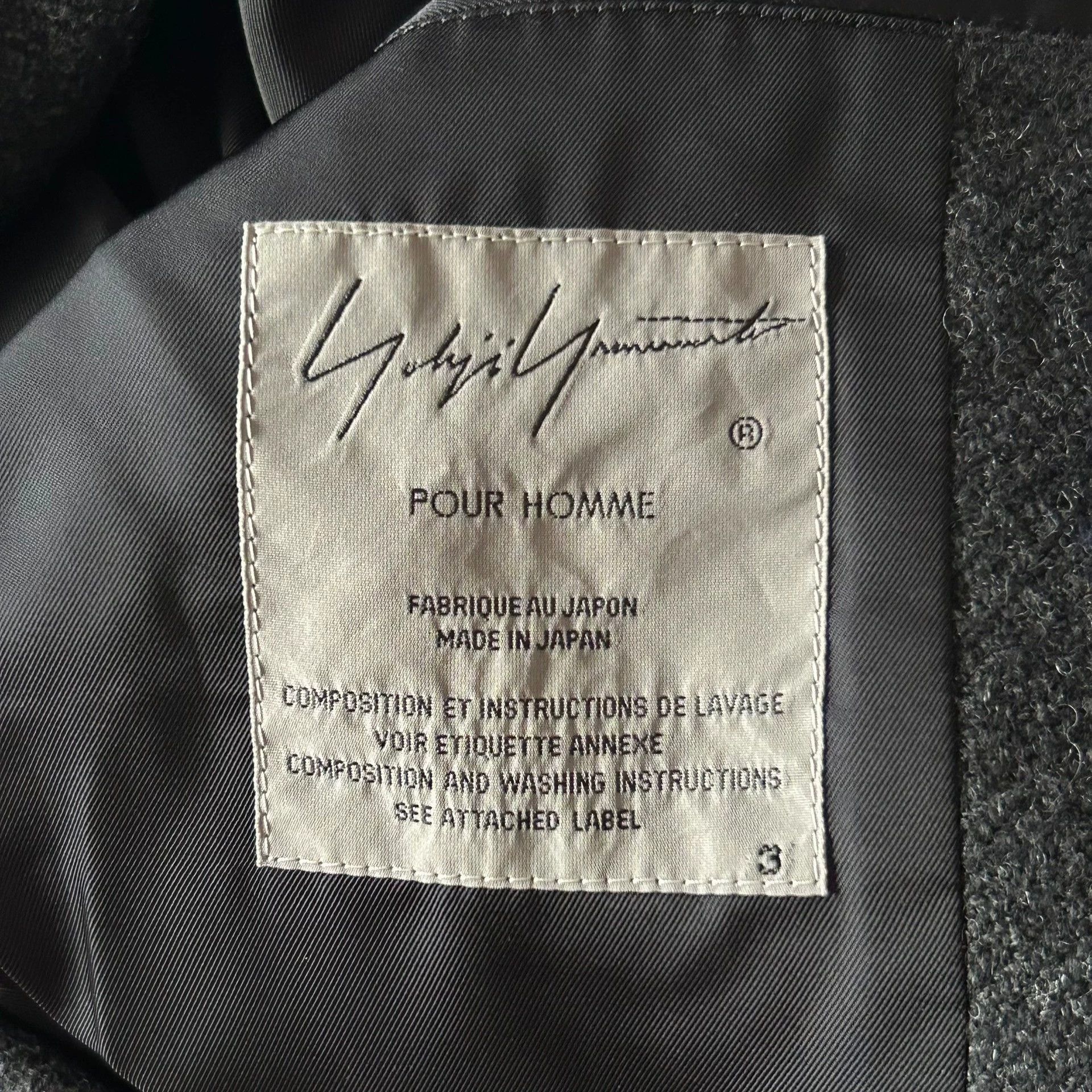 Yohji Yamamoto Black Long Structured Coat with Toggle Closure Size US L / EU 52-54 / 3 - 6 Thumbnail