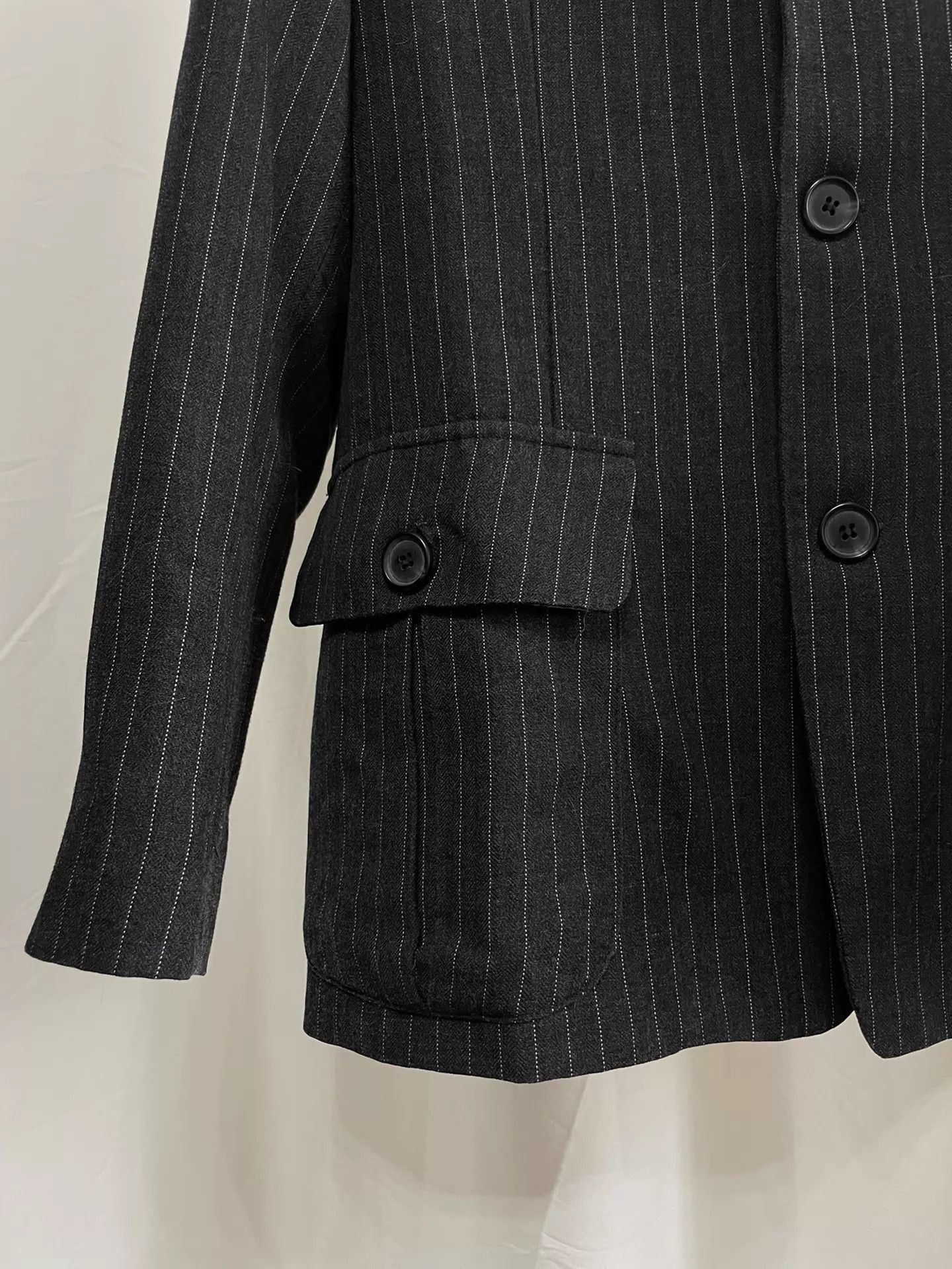 Comme des Garcons Black Striped Single-Breasted Blazer Size US M / EU 48-50 / 2 - 6 Thumbnail