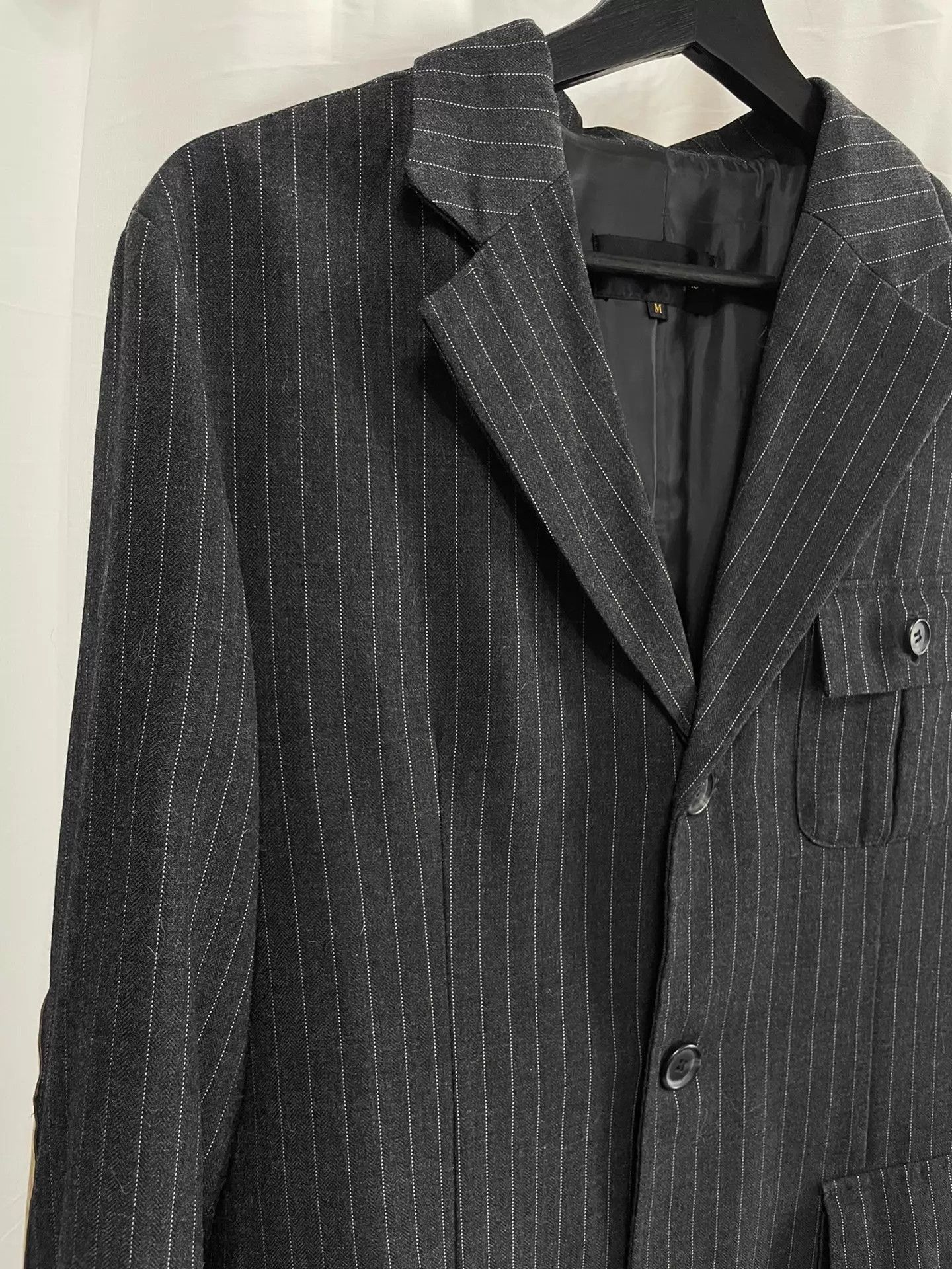Comme des Garcons Black Striped Single-Breasted Blazer Size US M / EU 48-50 / 2 - 3 Thumbnail
