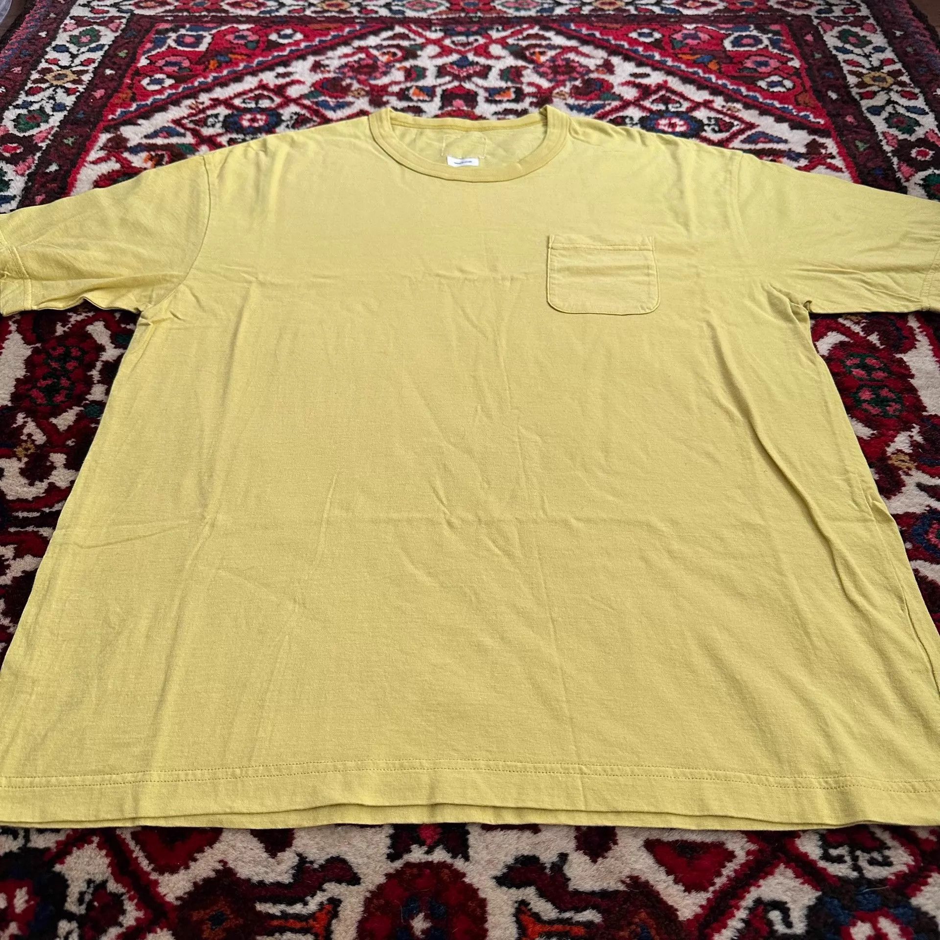 Visvim Yellow Short Sleeve Pocket T-Shirt (L) Size US L / EU 52-54 / 3 - 2 Thumbnail