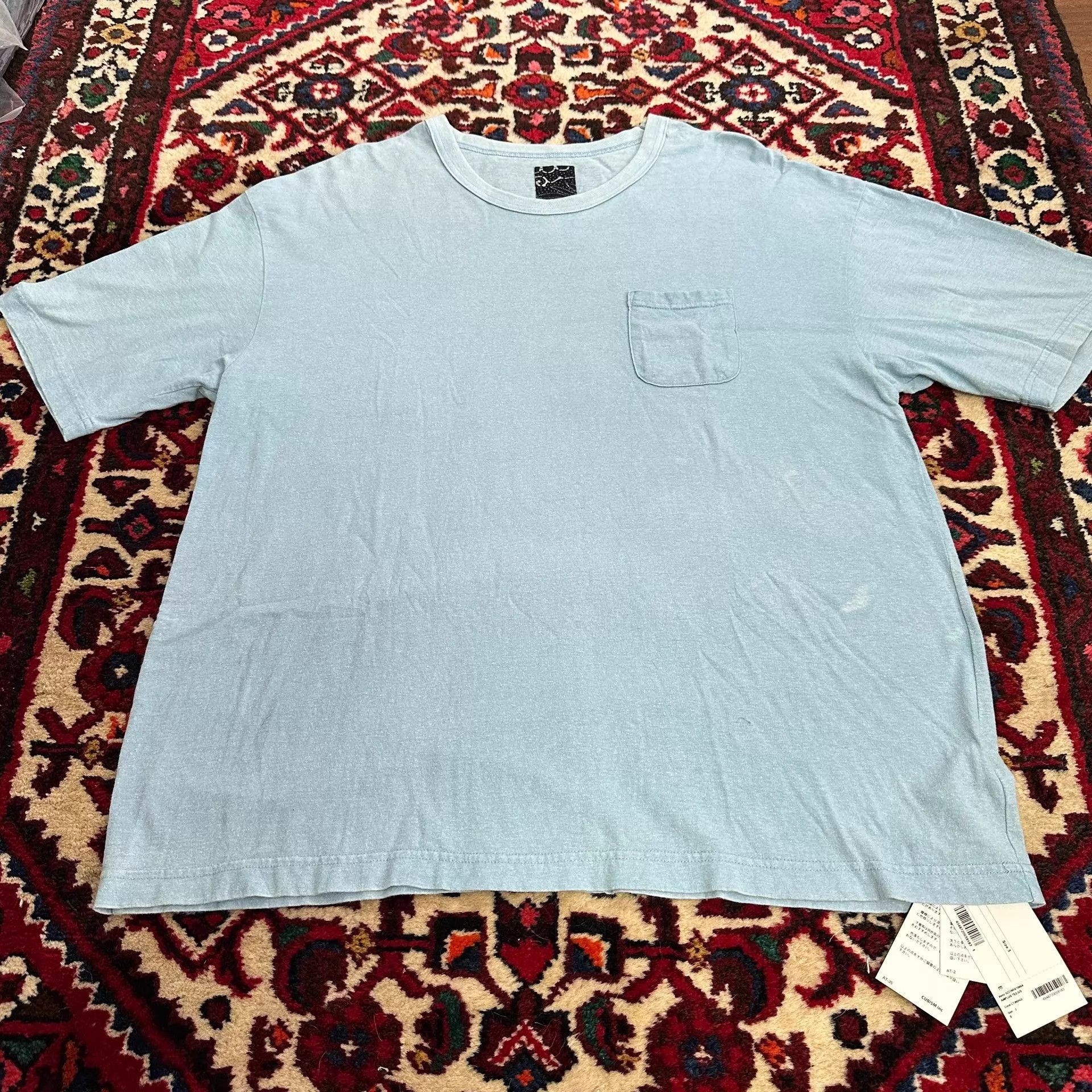 Visvim Blue Short Sleeve Pocket T-Shirt Size L Size US L / EU 52-54 / 3 - 3 Thumbnail
