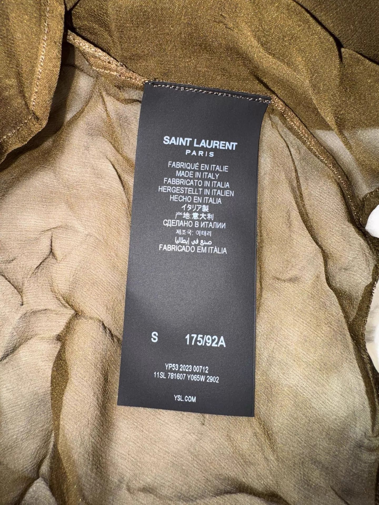 Saint Laurent Paris Beige Tie-Neck Long Sleeve Blouse Size S Size US S / EU 44-46 / 1 - 5 Thumbnail
