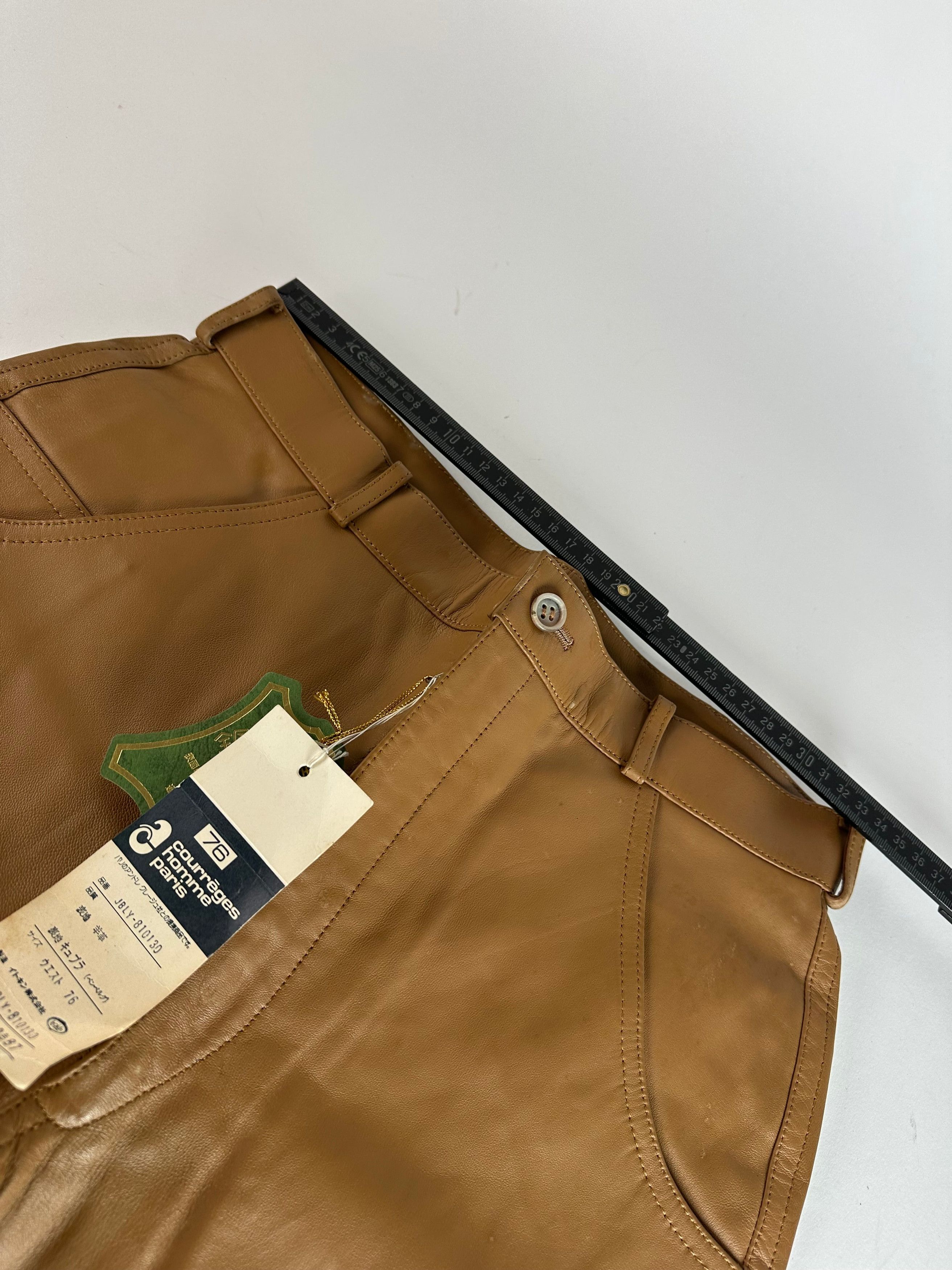Courreges Vintage Leather Pants Brown M Size US 38 / EU 54 - 9 Thumbnail