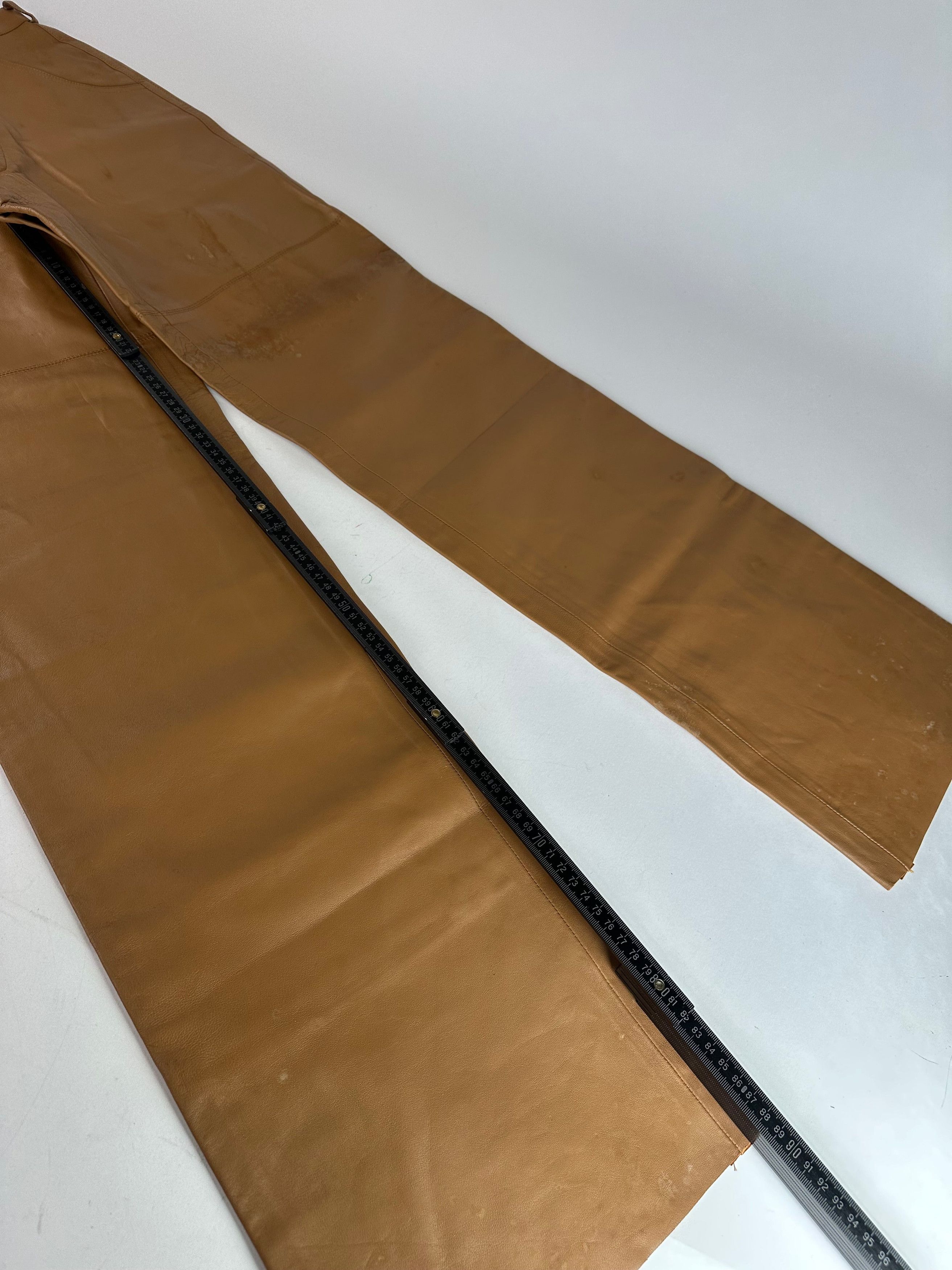 Courreges Vintage Leather Pants Brown M Size US 38 / EU 54 - 7 Thumbnail