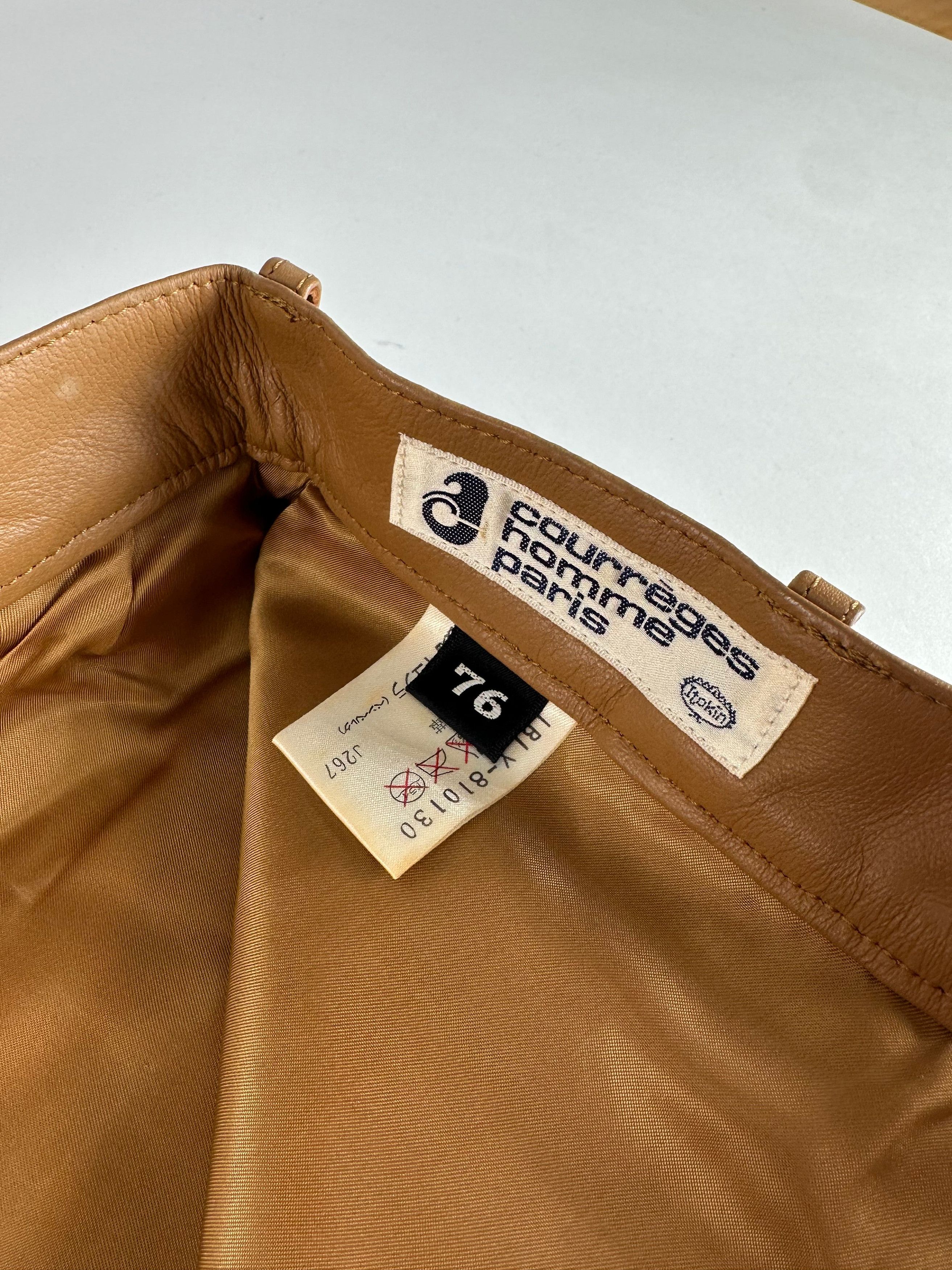 Courreges Vintage Leather Pants Brown M Size US 38 / EU 54 - 11 Thumbnail