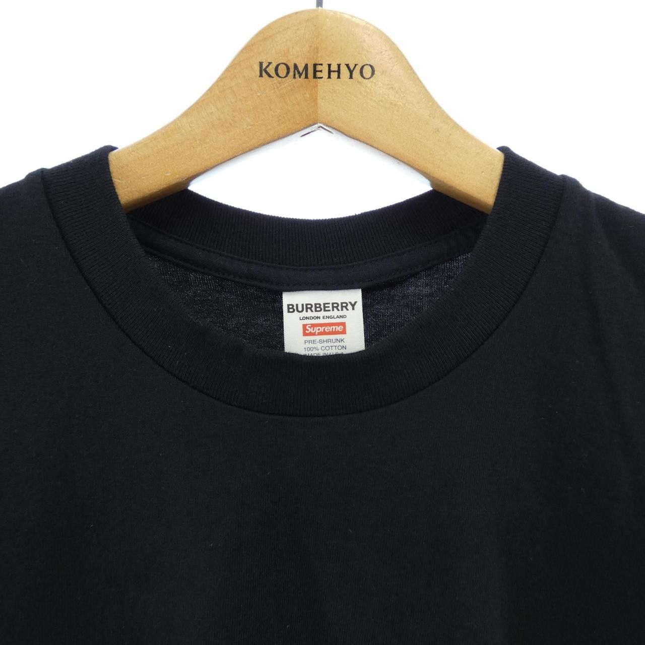 Supreme Supreme Supreme Burberry Box Logo Cotton T Shirt Textile T-Shirts BURBERRYBOXLOGO DUTY FREE for USA Size ONE SIZE - 4 Thumbnail