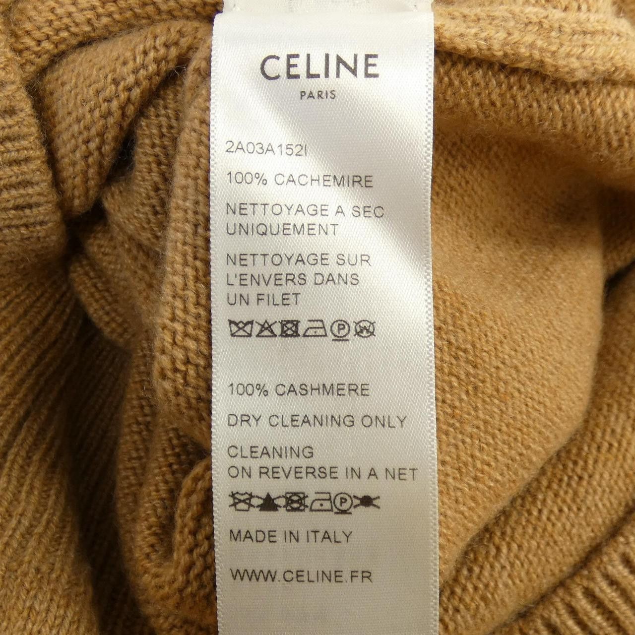 Celine Celine CELINE TRIOMPHE Cashmere Long Cardigan Textile Outerwear 2A03A152I DUTY FREE for USA Size ONE SIZE - 3 Thumbnail