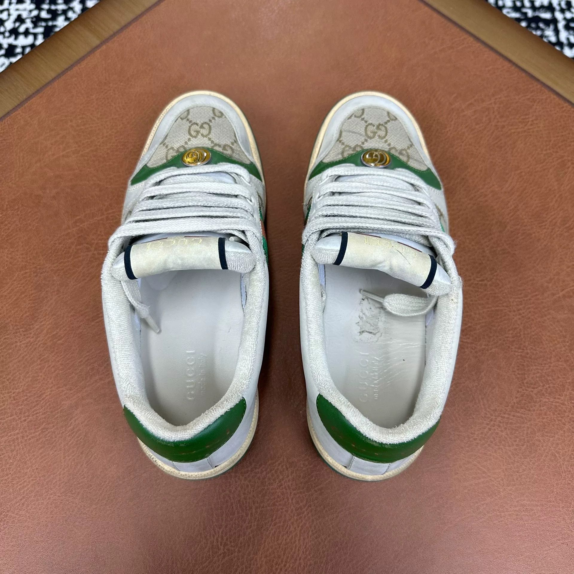 Gucci Gucci Canvas Green Lowtop Sneakers it_36 Women Size US 6 / IT 36 - 3 Thumbnail