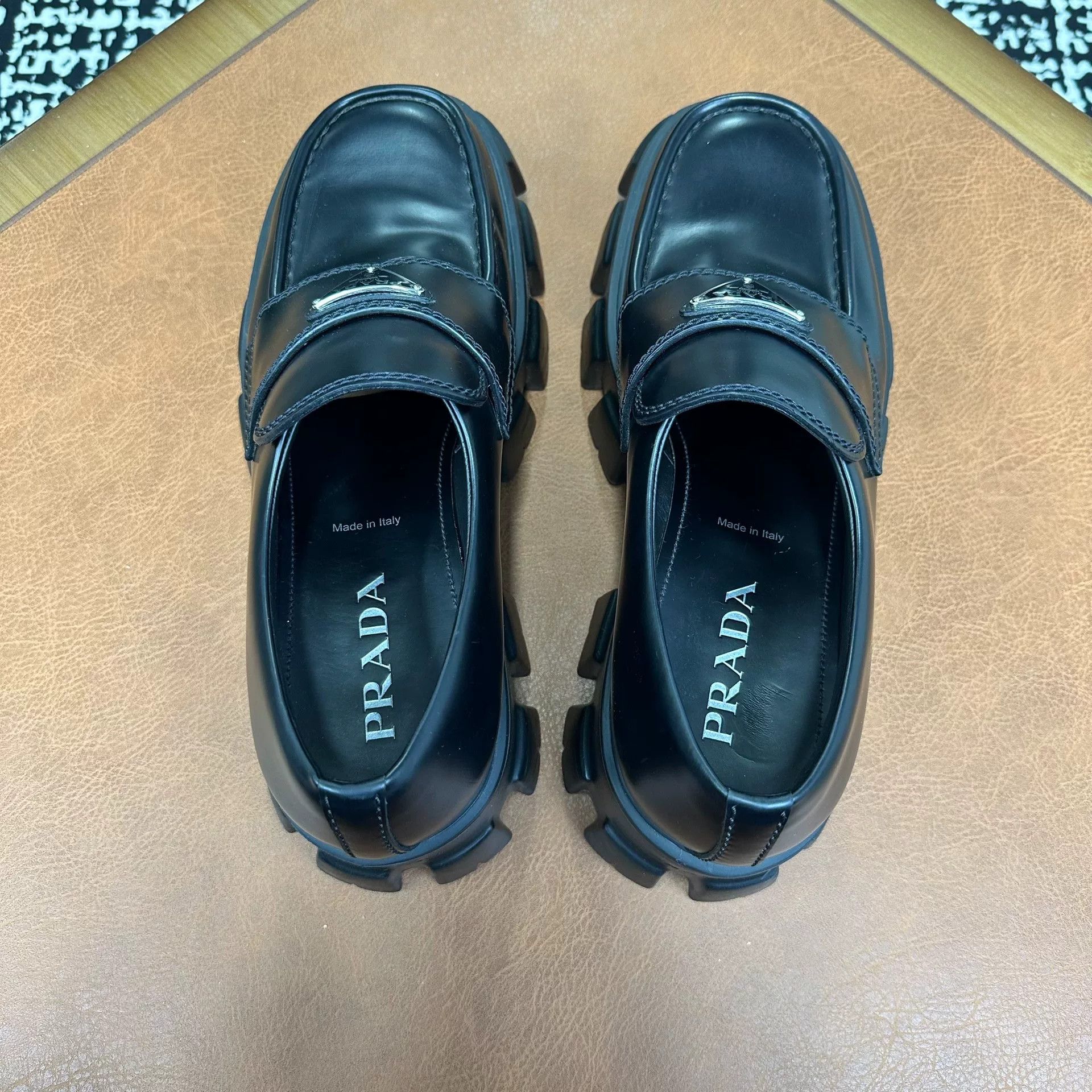 Prada Prada Leather Black Lowtop Sneakers 10 Men Size US 10 / EU 43 - 3 Thumbnail