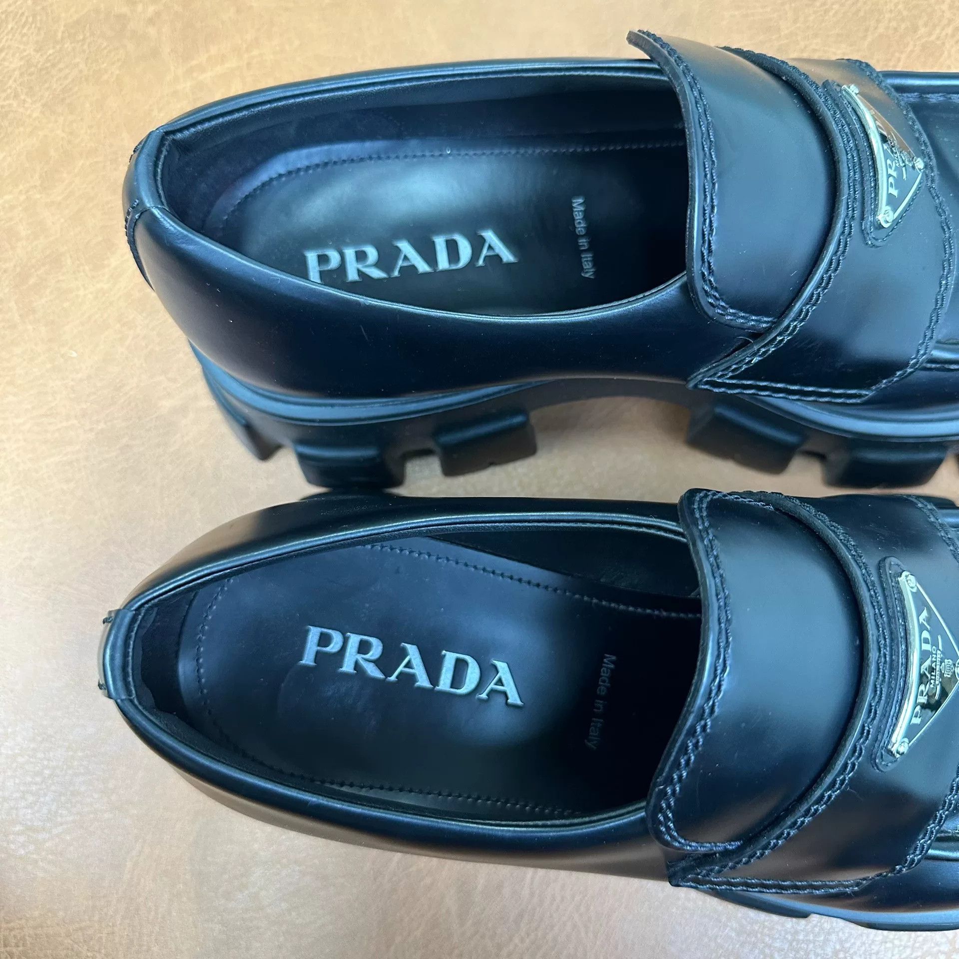 Prada Prada Leather Black Lowtop Sneakers 10 Men Size US 10 / EU 43 - 6 Thumbnail