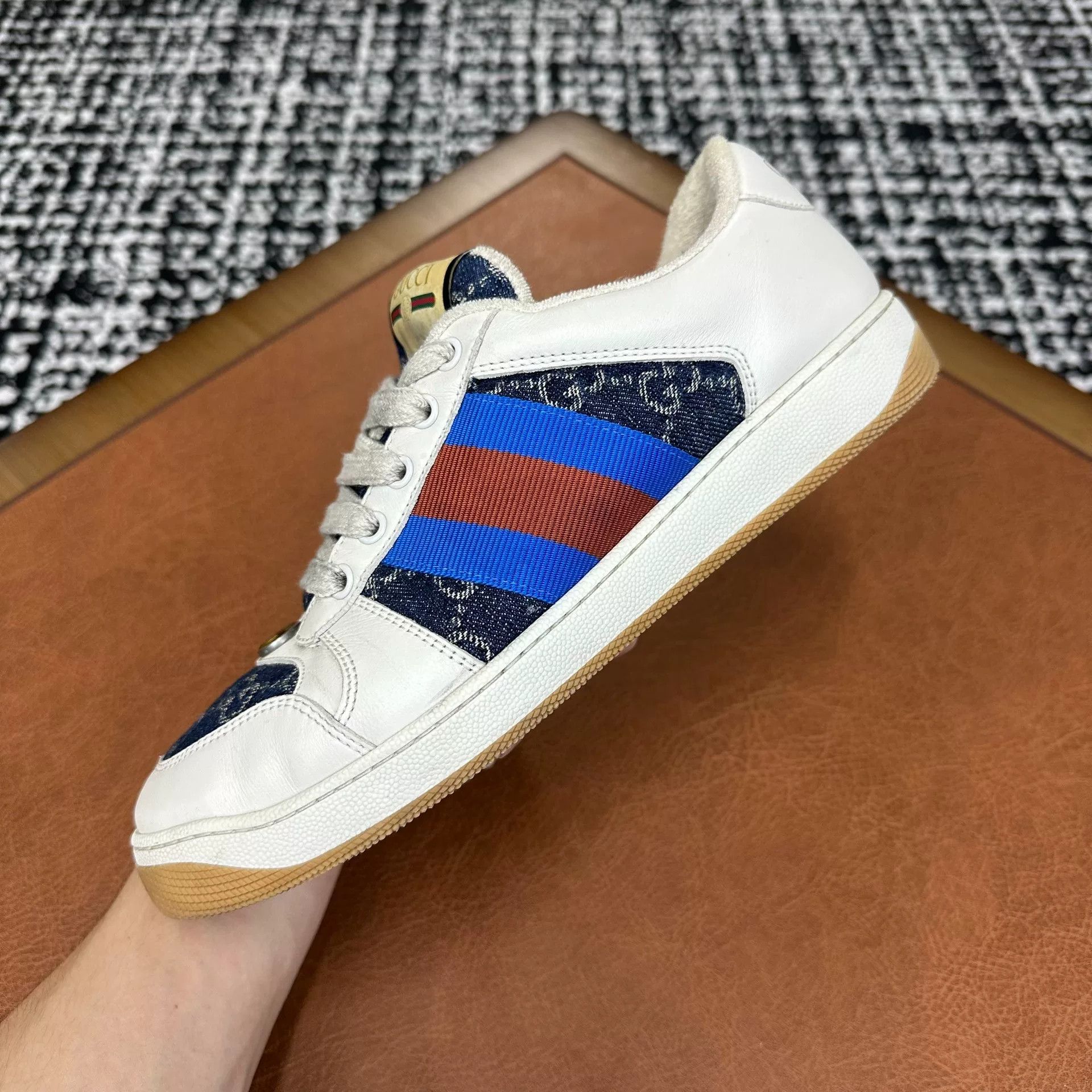 Gucci Gucci Denim Blue Lowtop Sneakers 6 Men Size US 6 / EU 39 - 8 Thumbnail