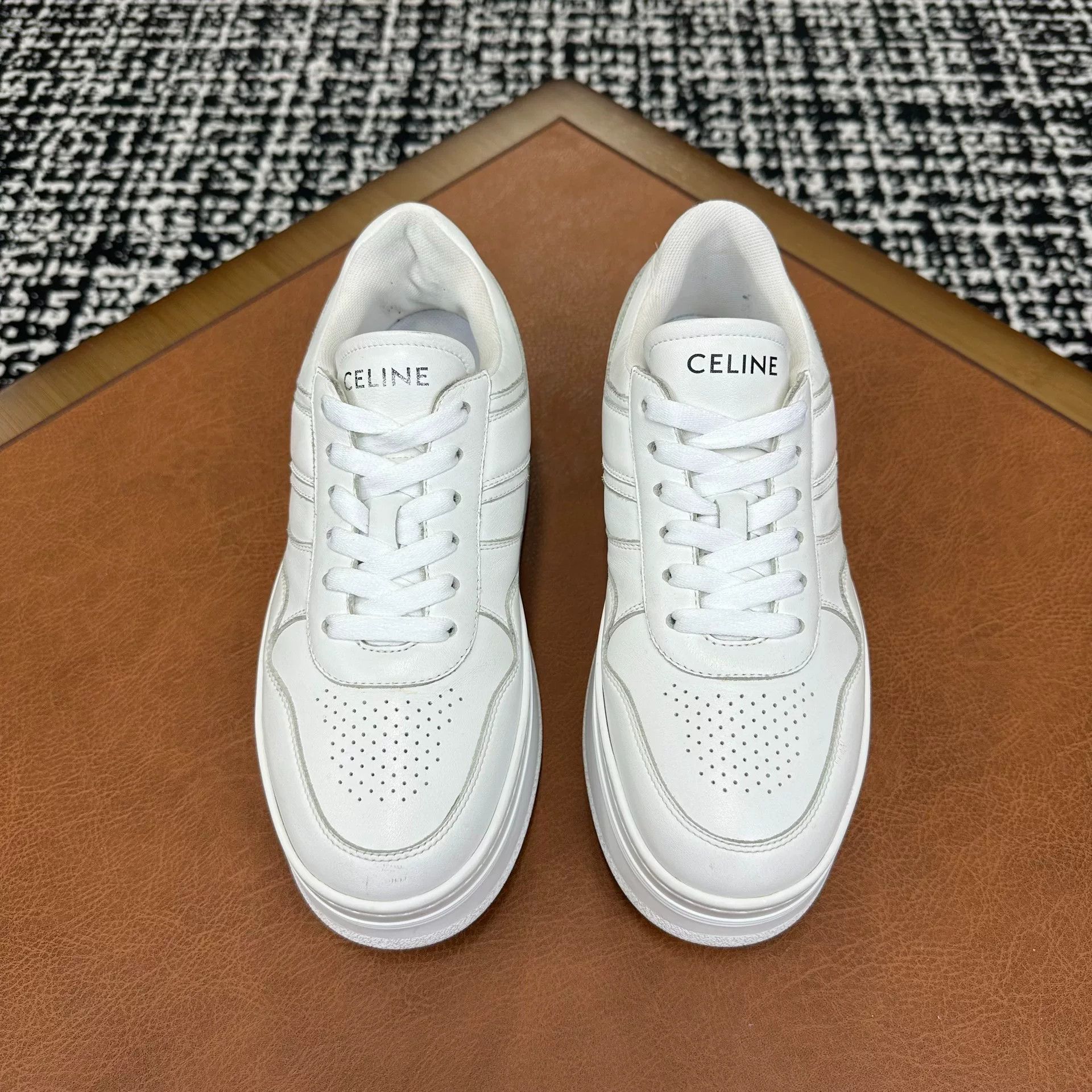 Celine Celine Leather White Lowtop Sneakers it_38 Women Size US 8 / IT 38 - 2 Thumbnail