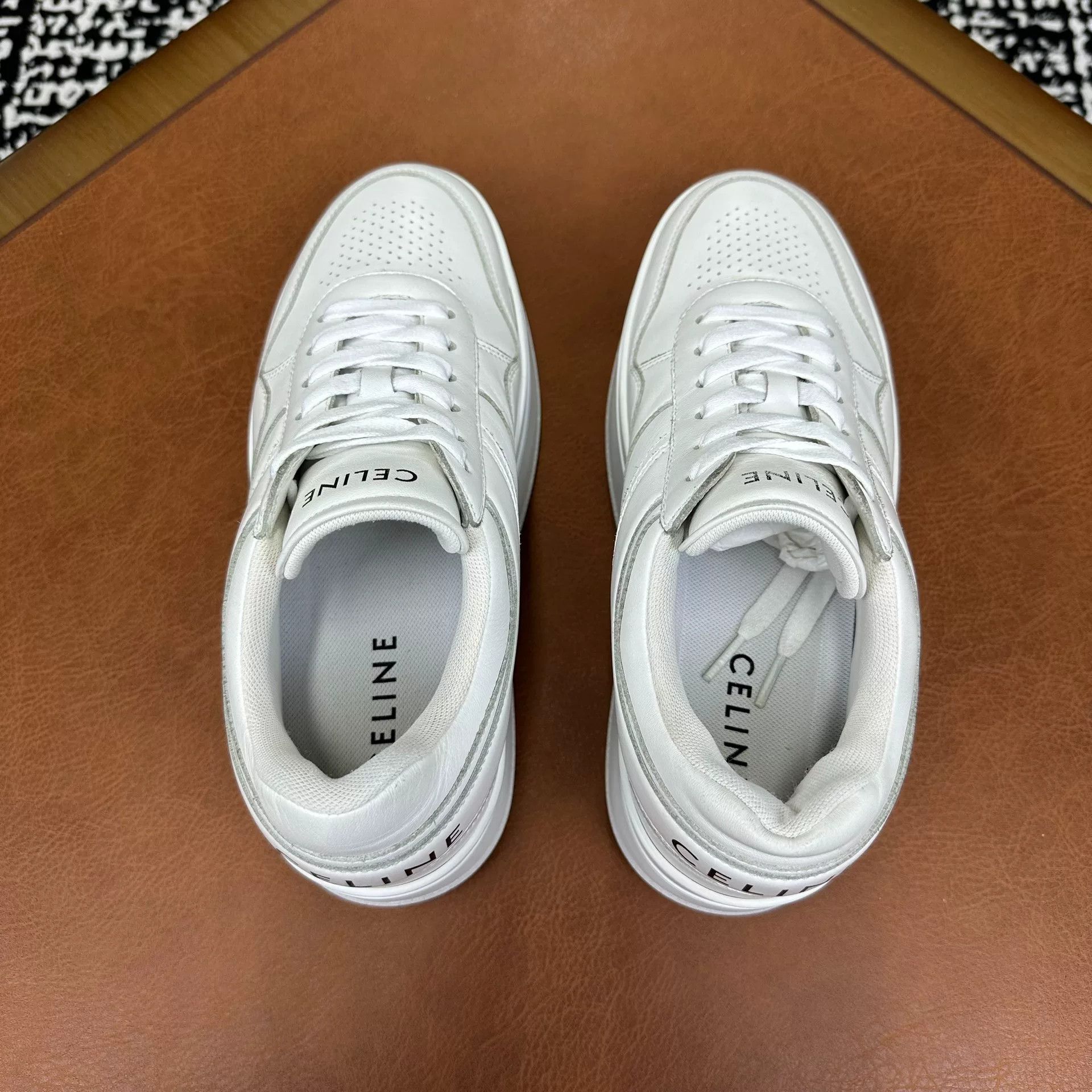 Celine Celine Leather White Lowtop Sneakers it_38 Women Size US 8 / IT 38 - 3 Thumbnail