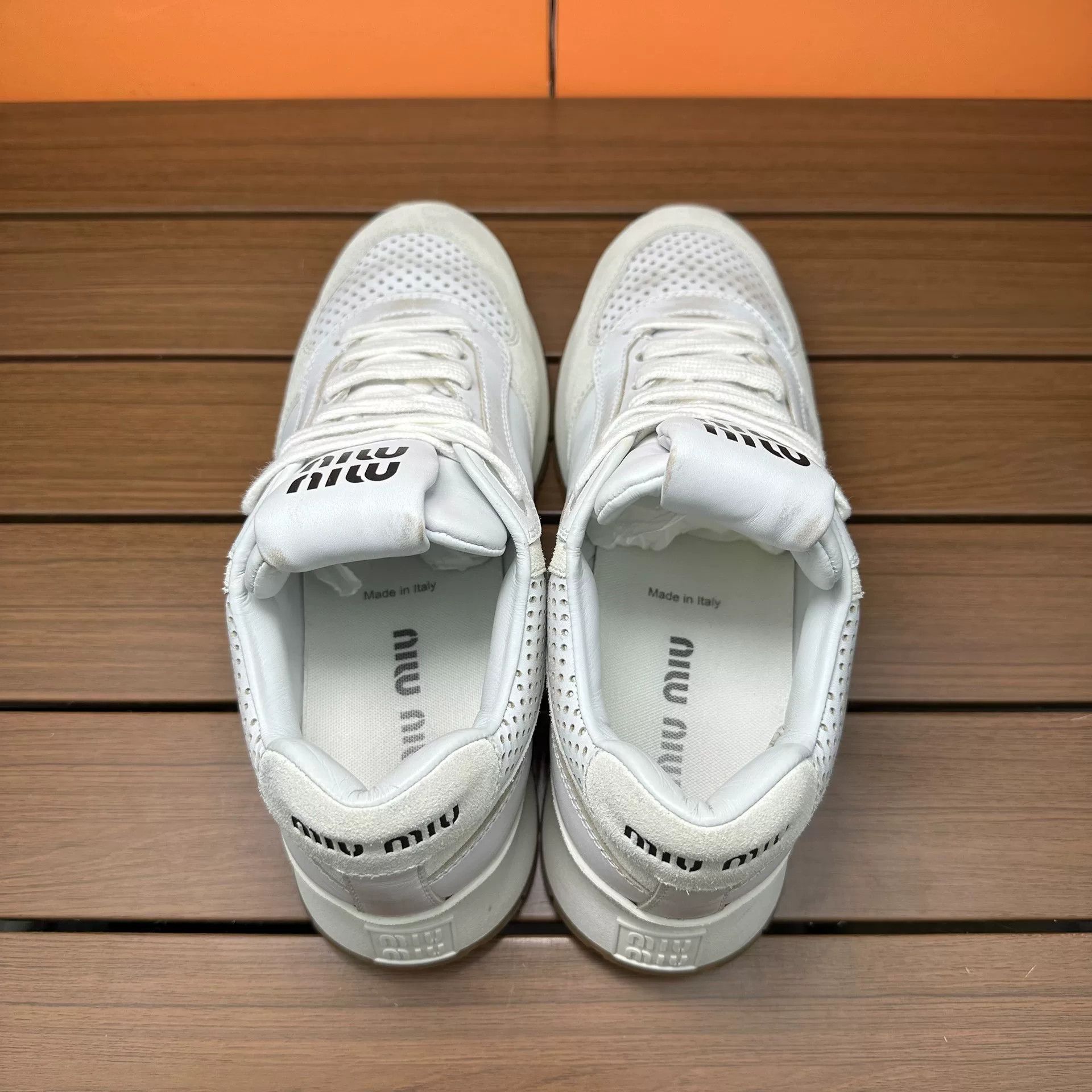 Miu Miu Miu Miu Retro White Lowtop Sneakers it_38 Women Size US 8 / IT 38 - 5 Thumbnail