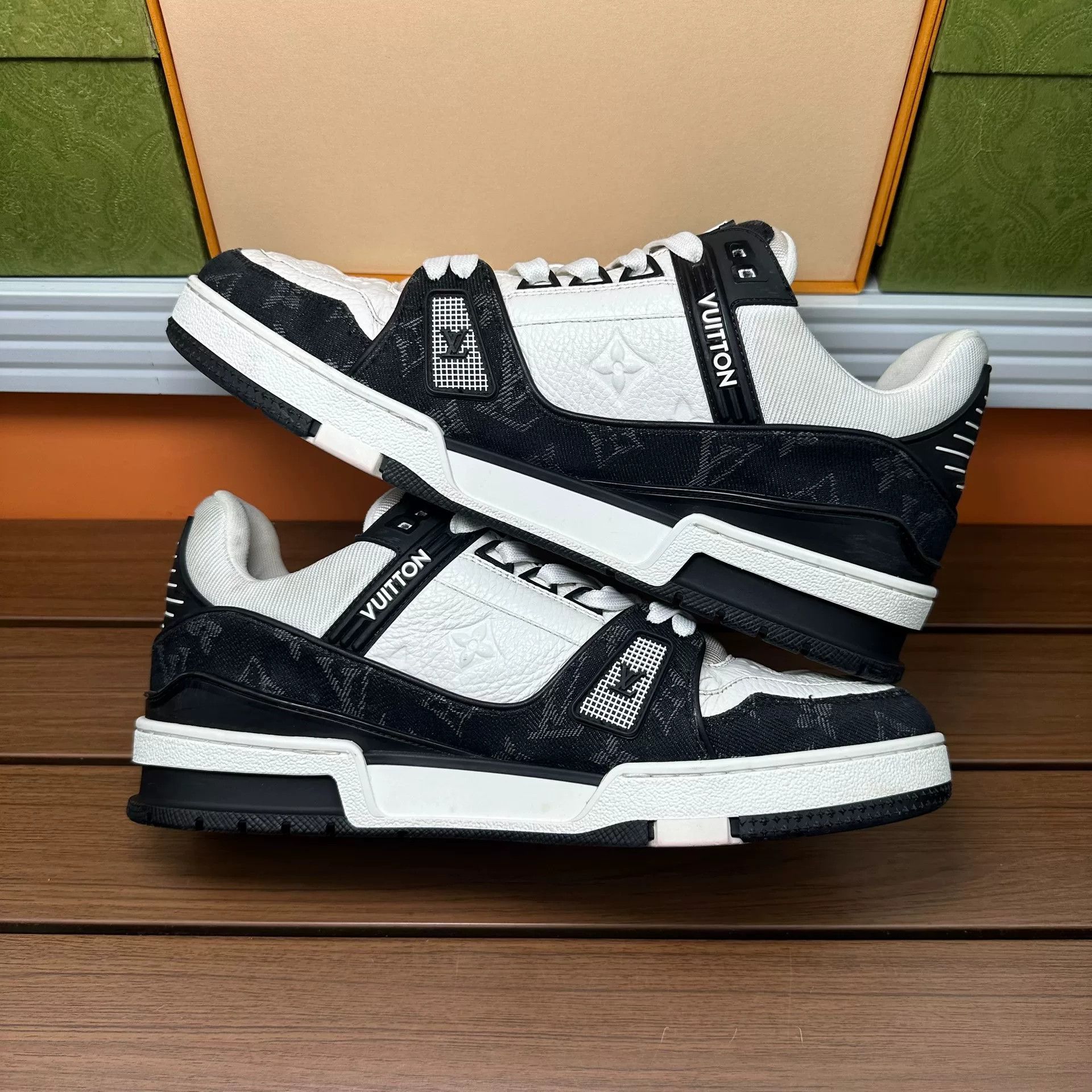 Louis Vuitton Louis Vuitton Training Denim Black Lowtop Sneakers 8 Men Size US 8 / EU 41 - 3 Thumbnail