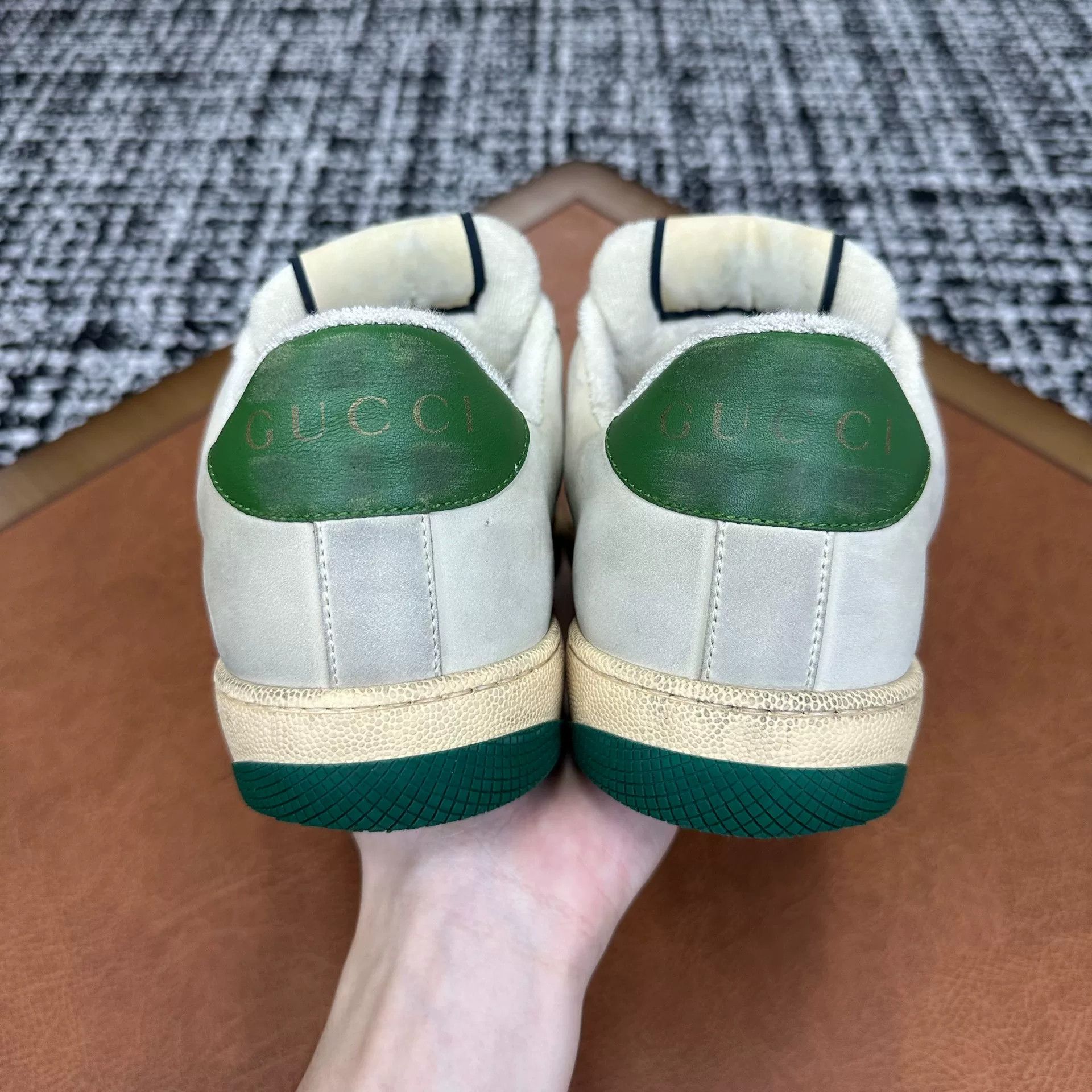 Gucci Gucci Leather Green Lowtop Sneakers 9 Men Size US 9 / EU 42 - 2 Thumbnail