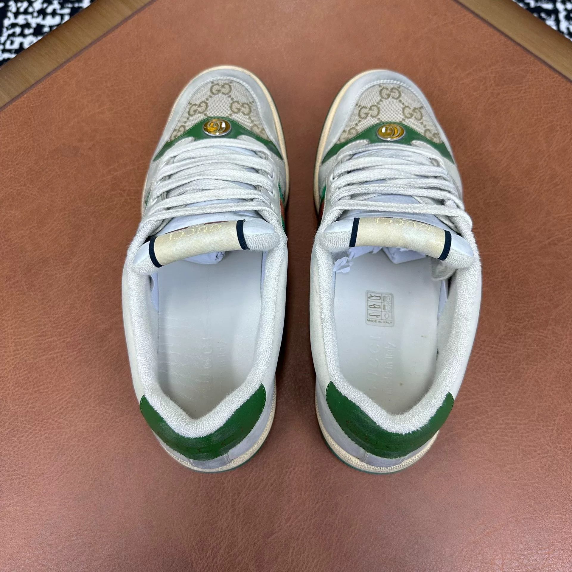 Gucci Gucci Leather Green Lowtop Sneakers 9 Men Size US 9 / EU 42 - 3 Thumbnail