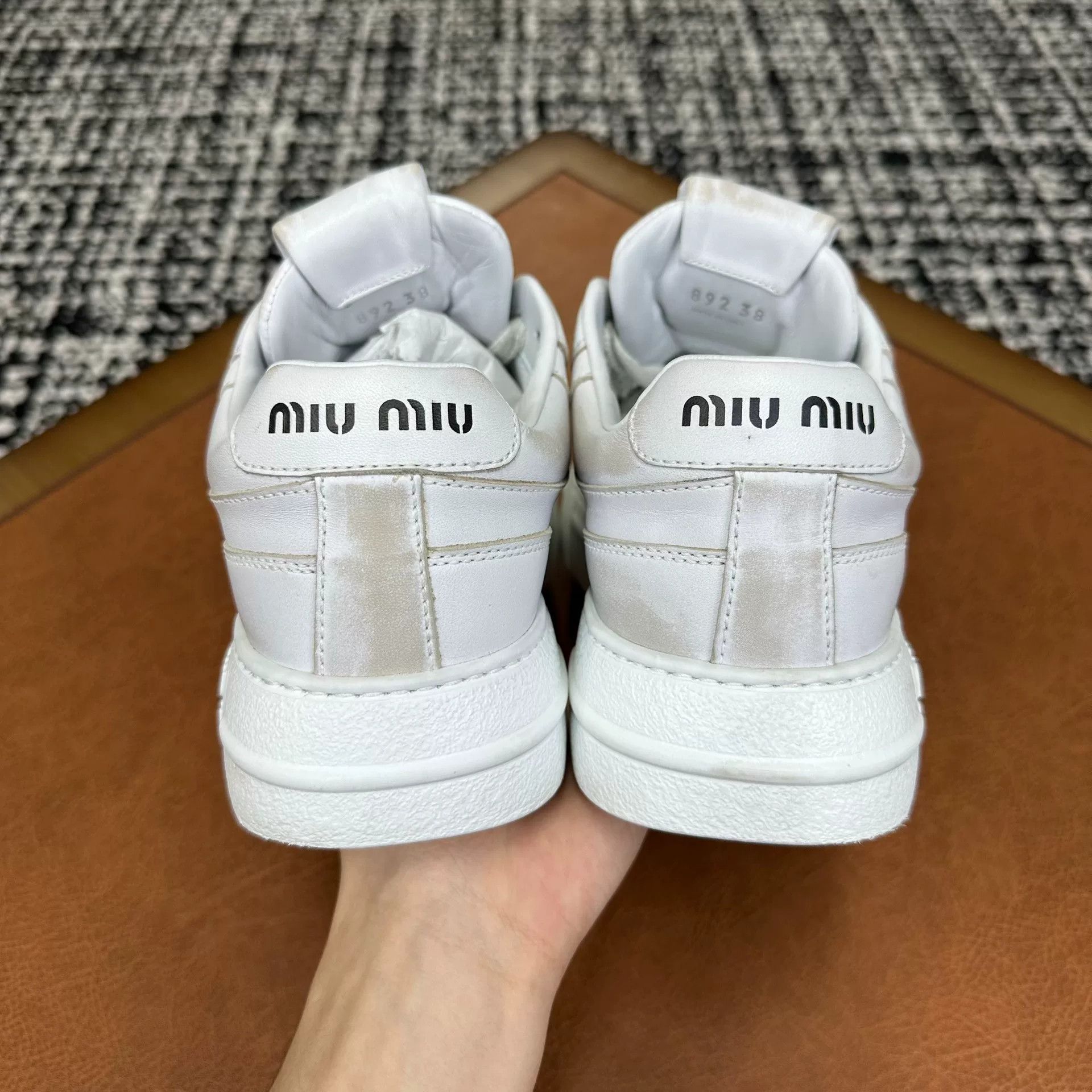 Miu Miu Miu Miu Retro White Lowtop Sneakers it_38 Women Size US 8 / IT 38 - 3 Thumbnail