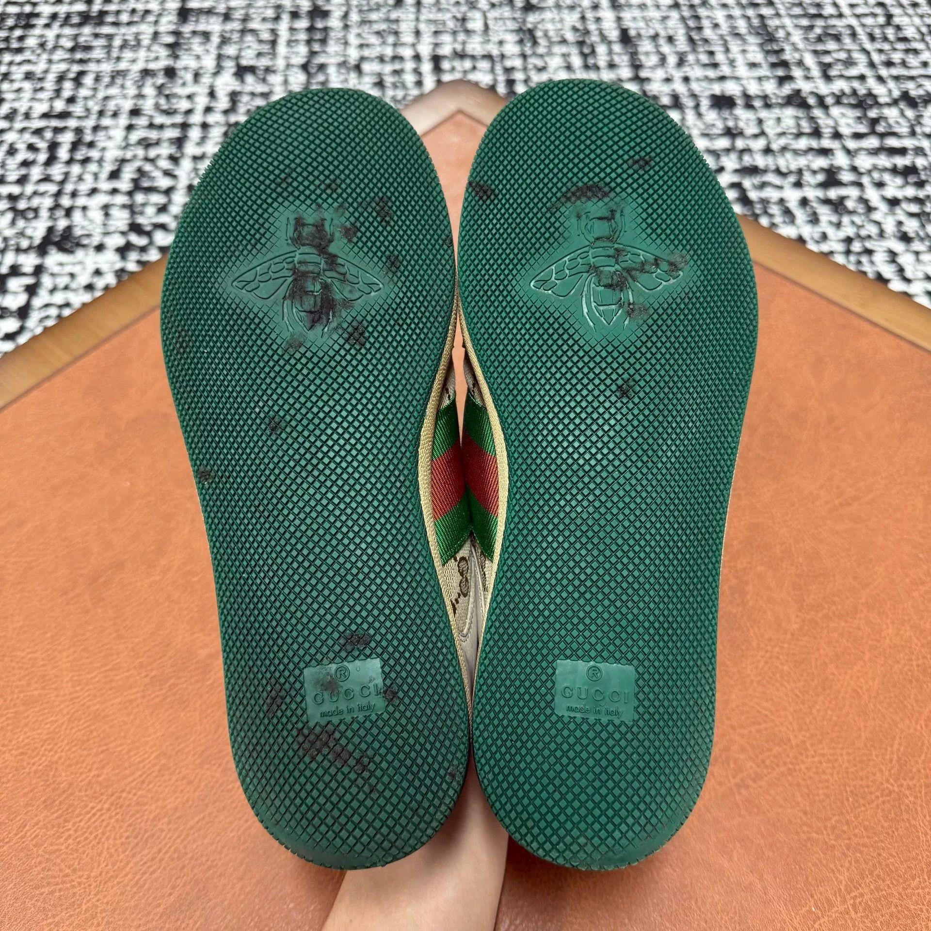 Gucci Gucci Leather Green Lowtop Sneakers 7 Men Size US 7 / EU 40 - 7 Thumbnail