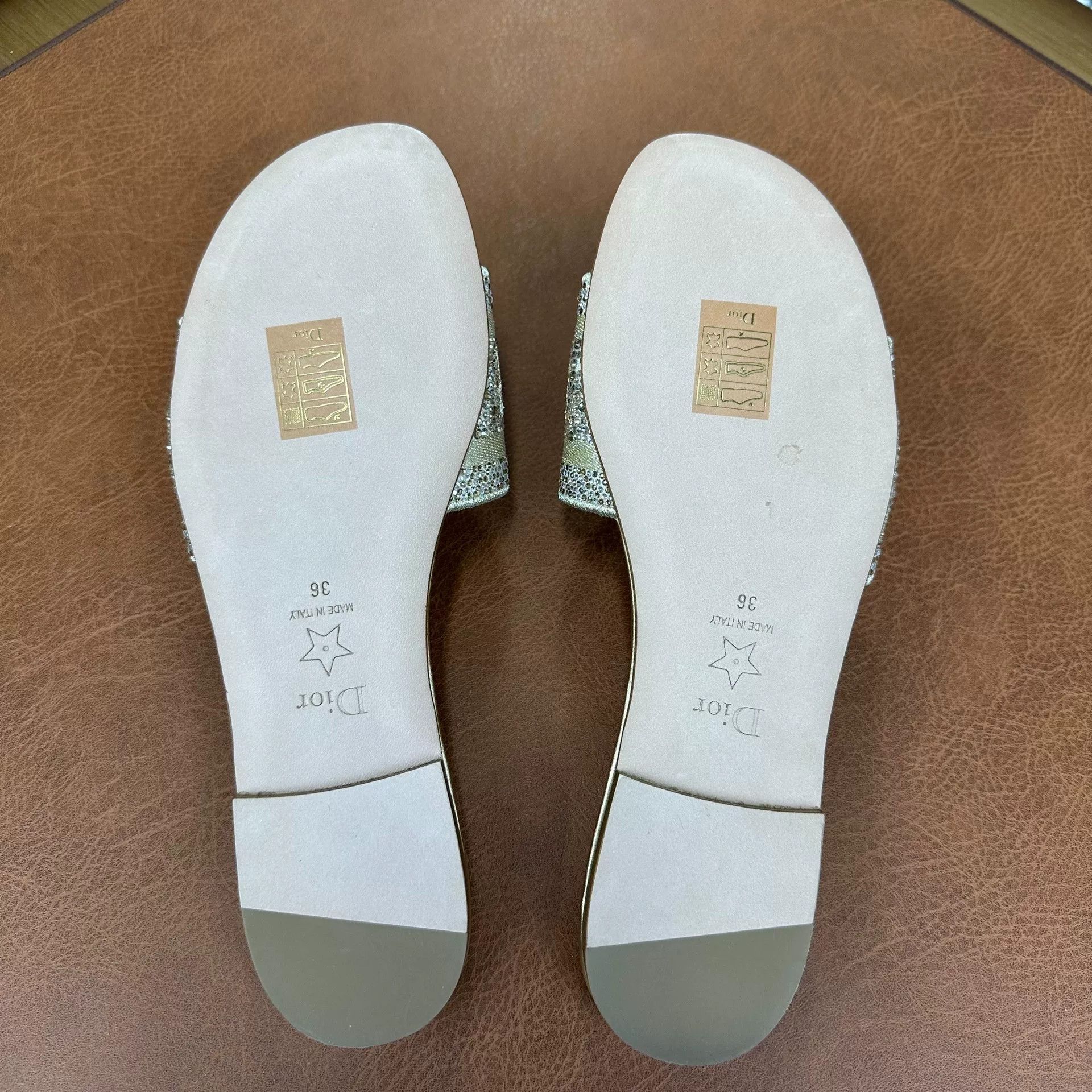 Dior Dior Gold Sandals it_36 Women Size US 6 / IT 36 - 5 Thumbnail