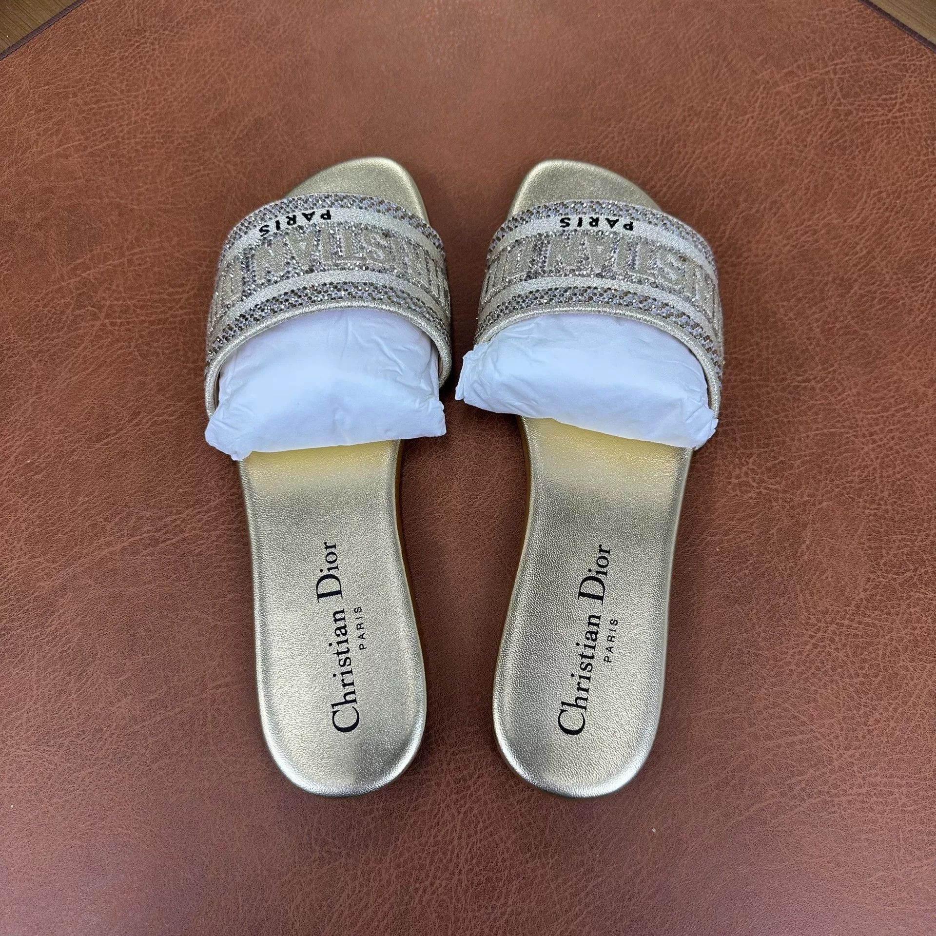 Dior Dior Gold Sandals it_36 Women Size US 6 / IT 36 - 3 Thumbnail