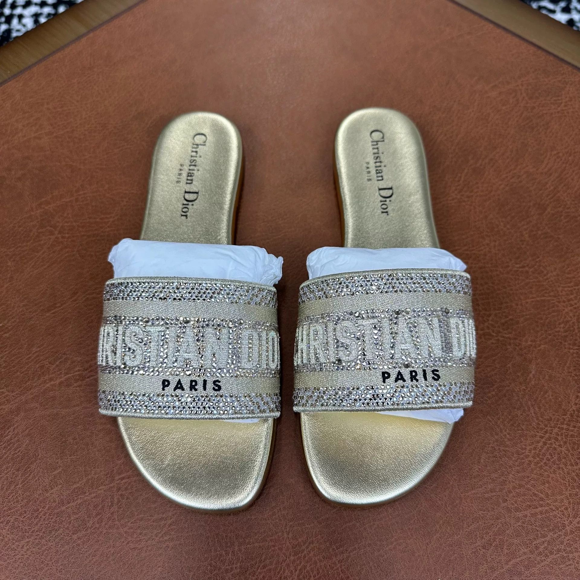 Dior Dior Gold Sandals it_36 Women Size US 6 / IT 36 - 2 Thumbnail