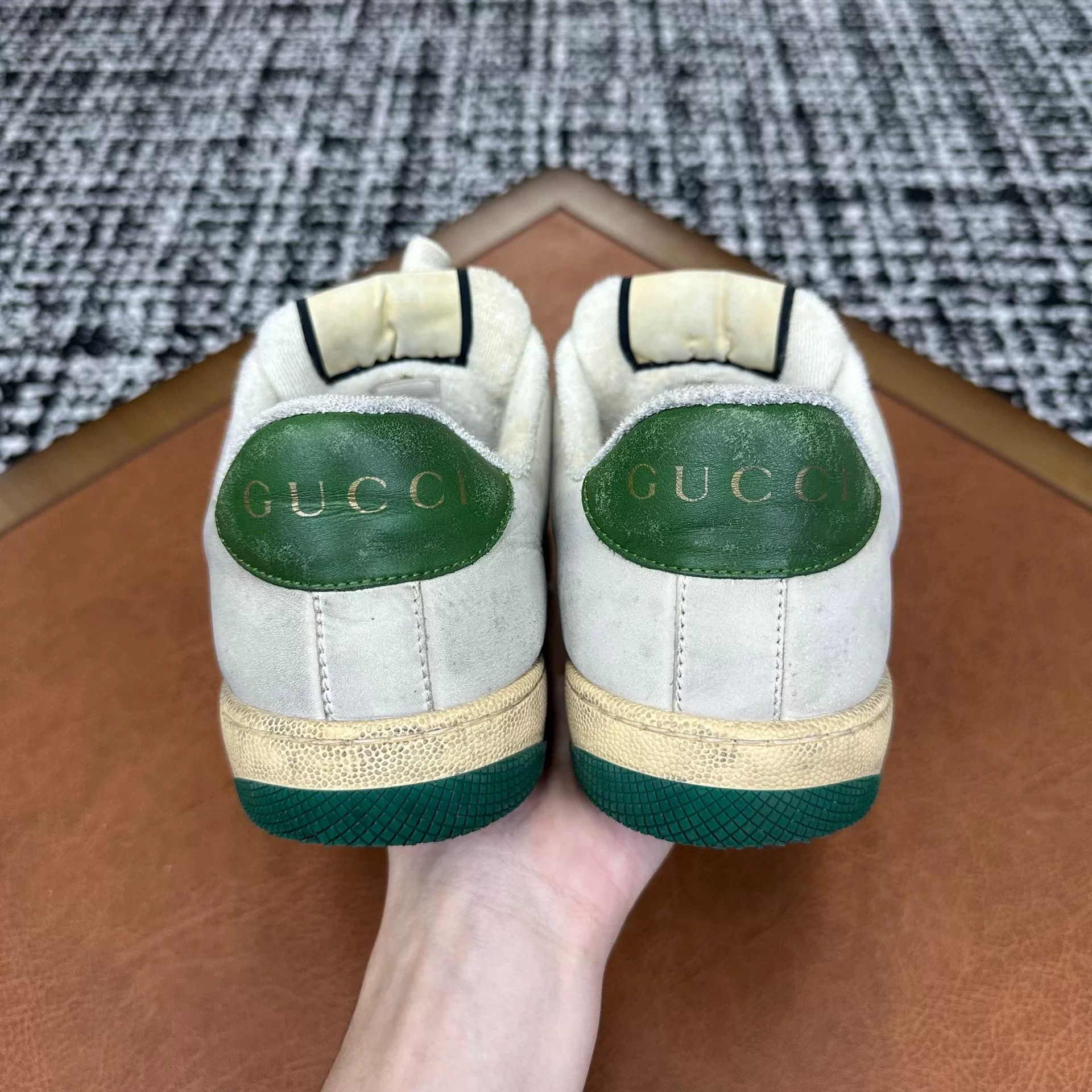 Gucci Gucci Leather Green Lowtop Sneakers 7 Men Size US 7 / EU 40 - 6 Thumbnail