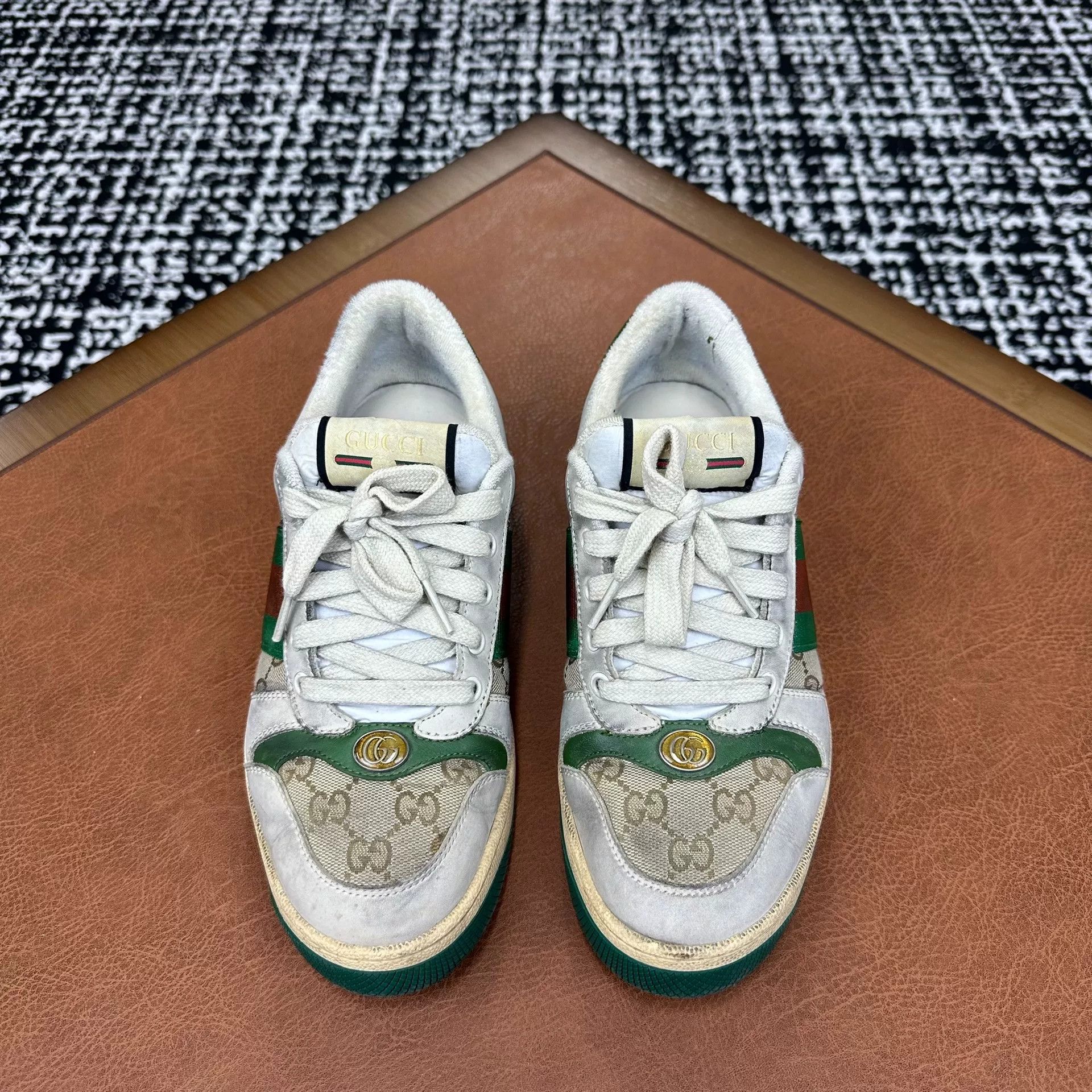 Gucci Gucci Leather Green Lowtop Sneakers 7 Men Size US 7 / EU 40 - 2 Thumbnail