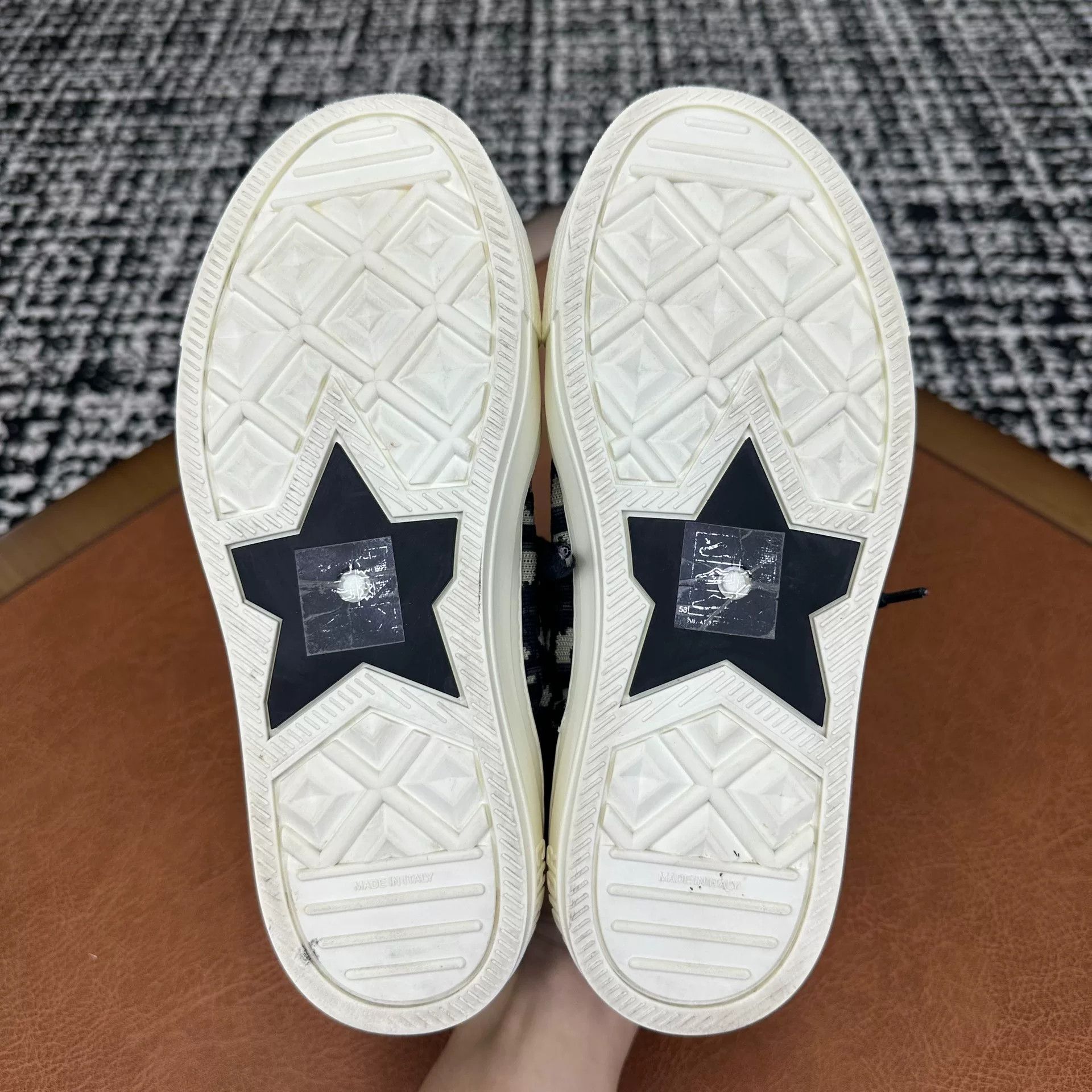 Dior Dior Knit Blue Hitop Sneakers it_35 Women Size US 5 / IT 35 - 6 Thumbnail