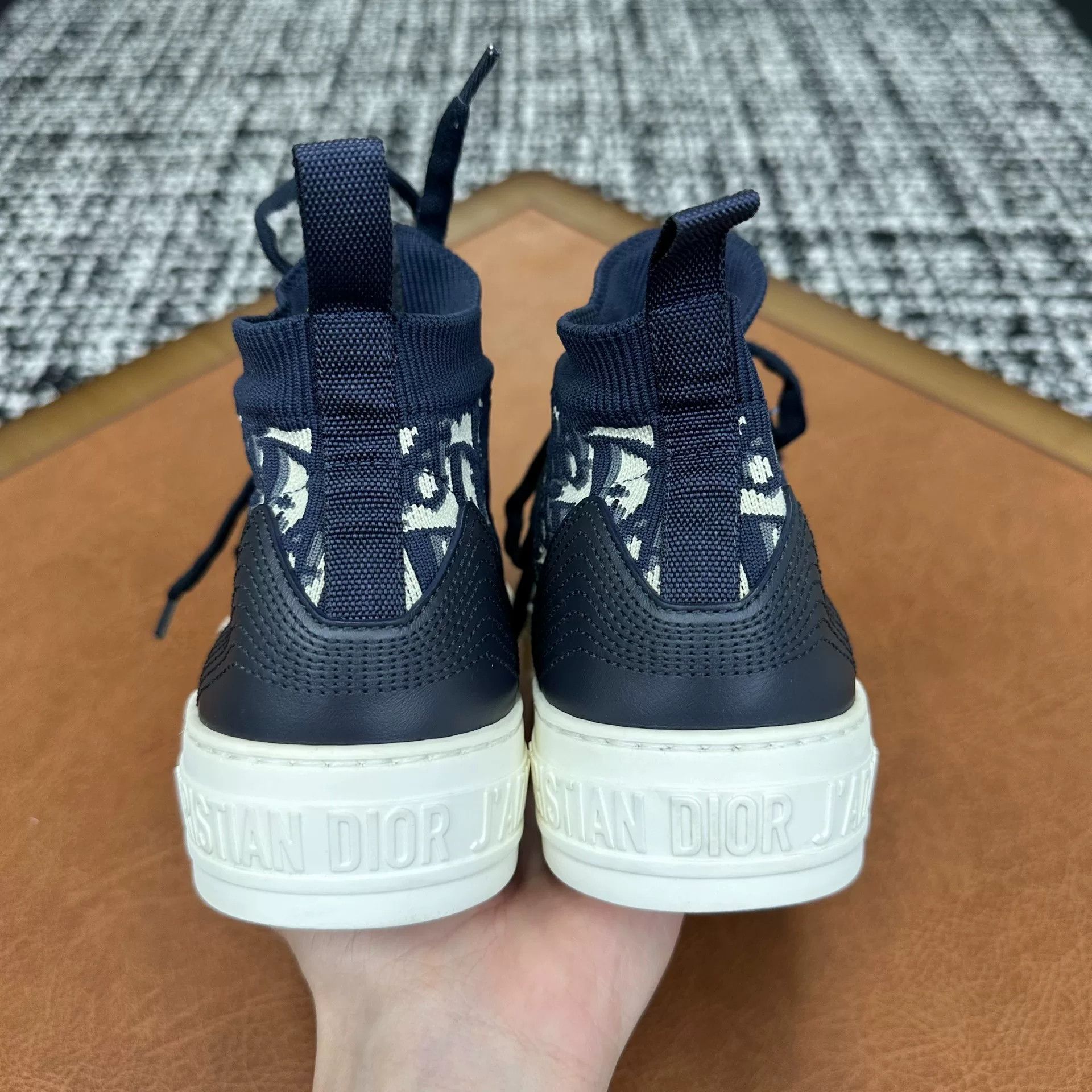 Dior Dior Knit Blue Hitop Sneakers it_35 Women Size US 5 / IT 35 - 3 Thumbnail