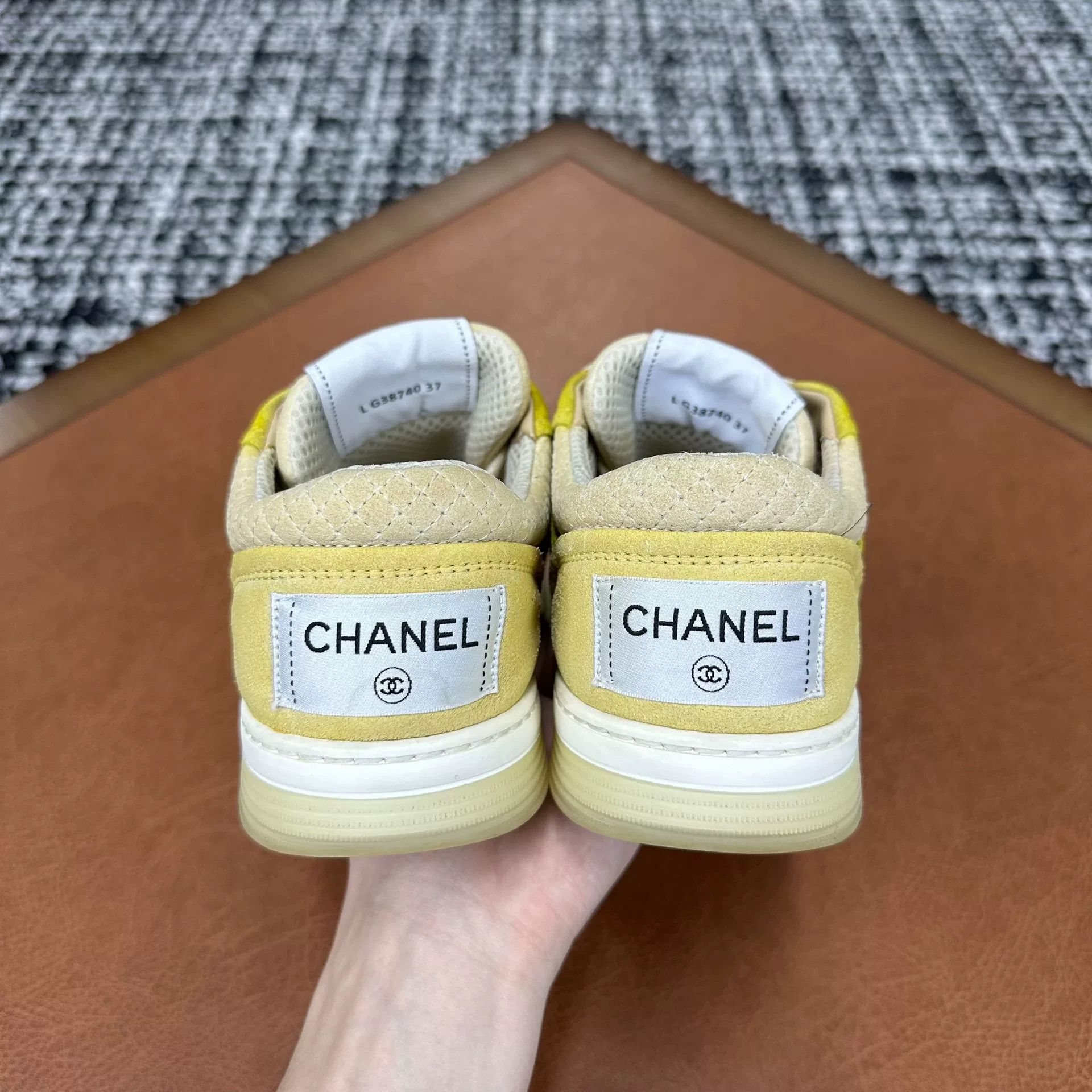 Chanel Chanel Yellow Lowtop Sneakers it_37 Women Size US 7 / IT 37 - 4 Thumbnail