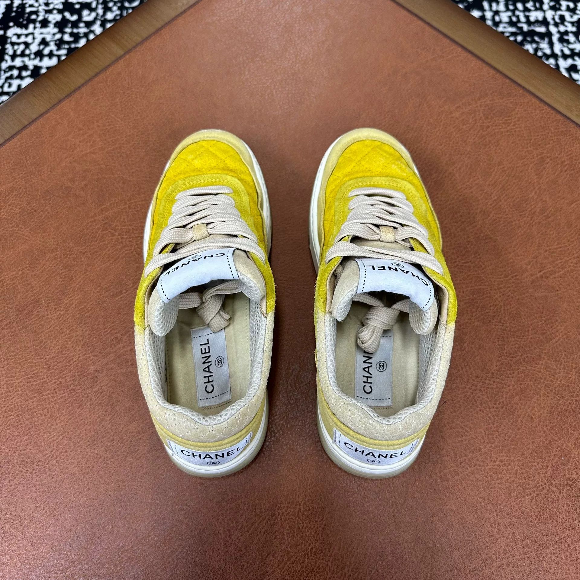 Chanel Chanel Yellow Lowtop Sneakers it_37 Women Size US 7 / IT 37 - 3 Thumbnail