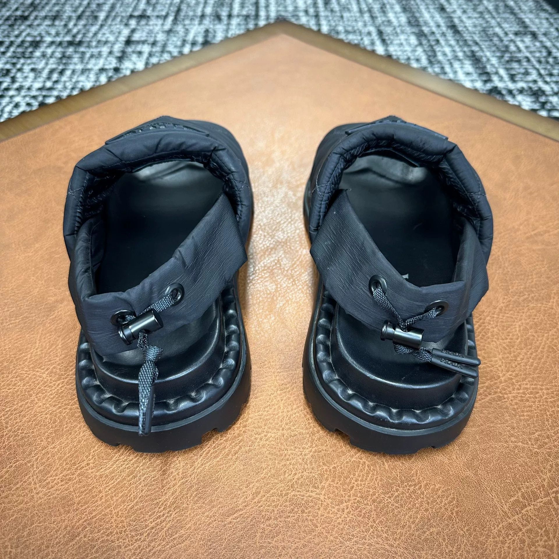 Prada Prada Nylon Black Sandals it_37 Women Size US 7 / IT 37 - 4 Thumbnail