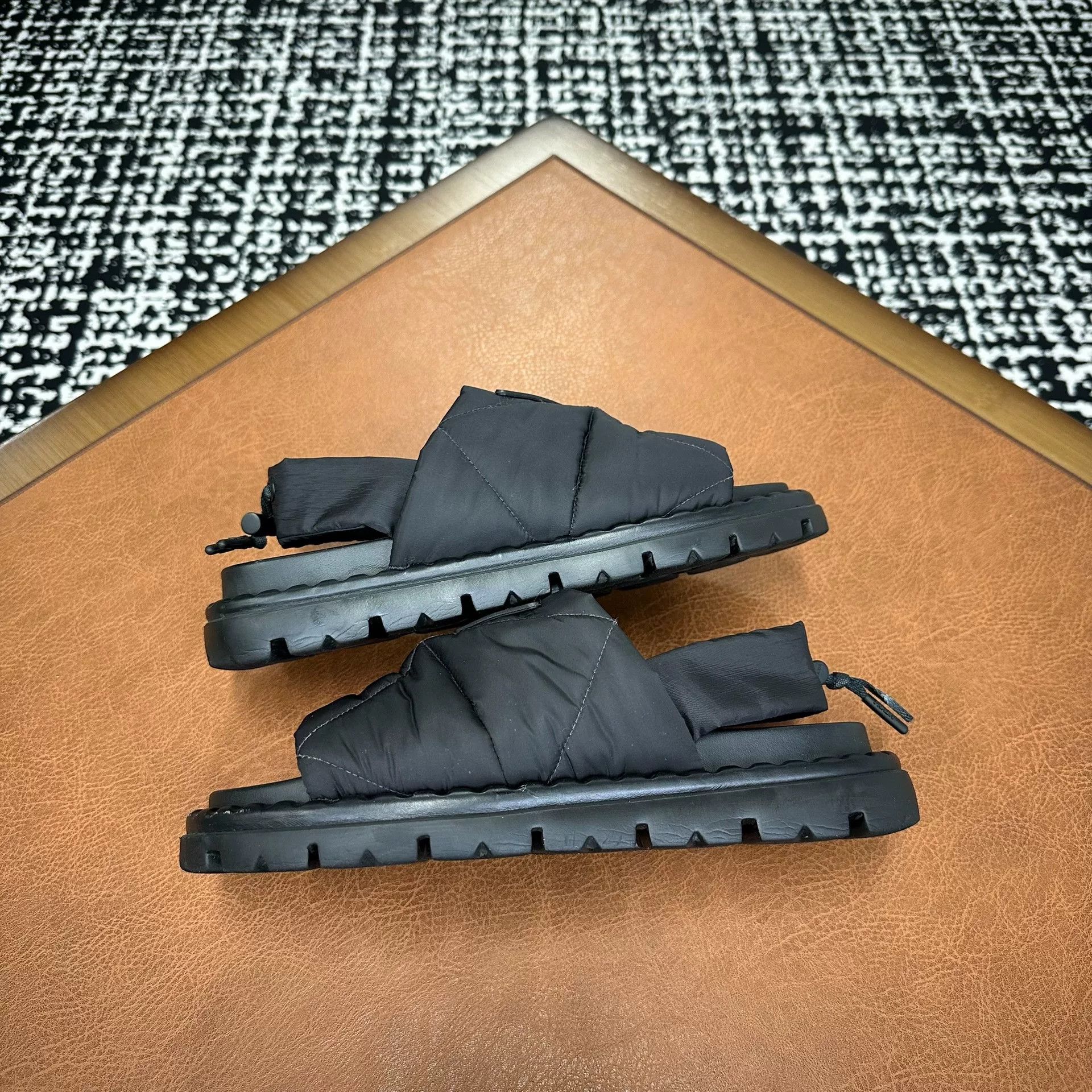 Prada Prada Nylon Black Sandals it_37 Women Size US 7 / IT 37 - 6 Thumbnail