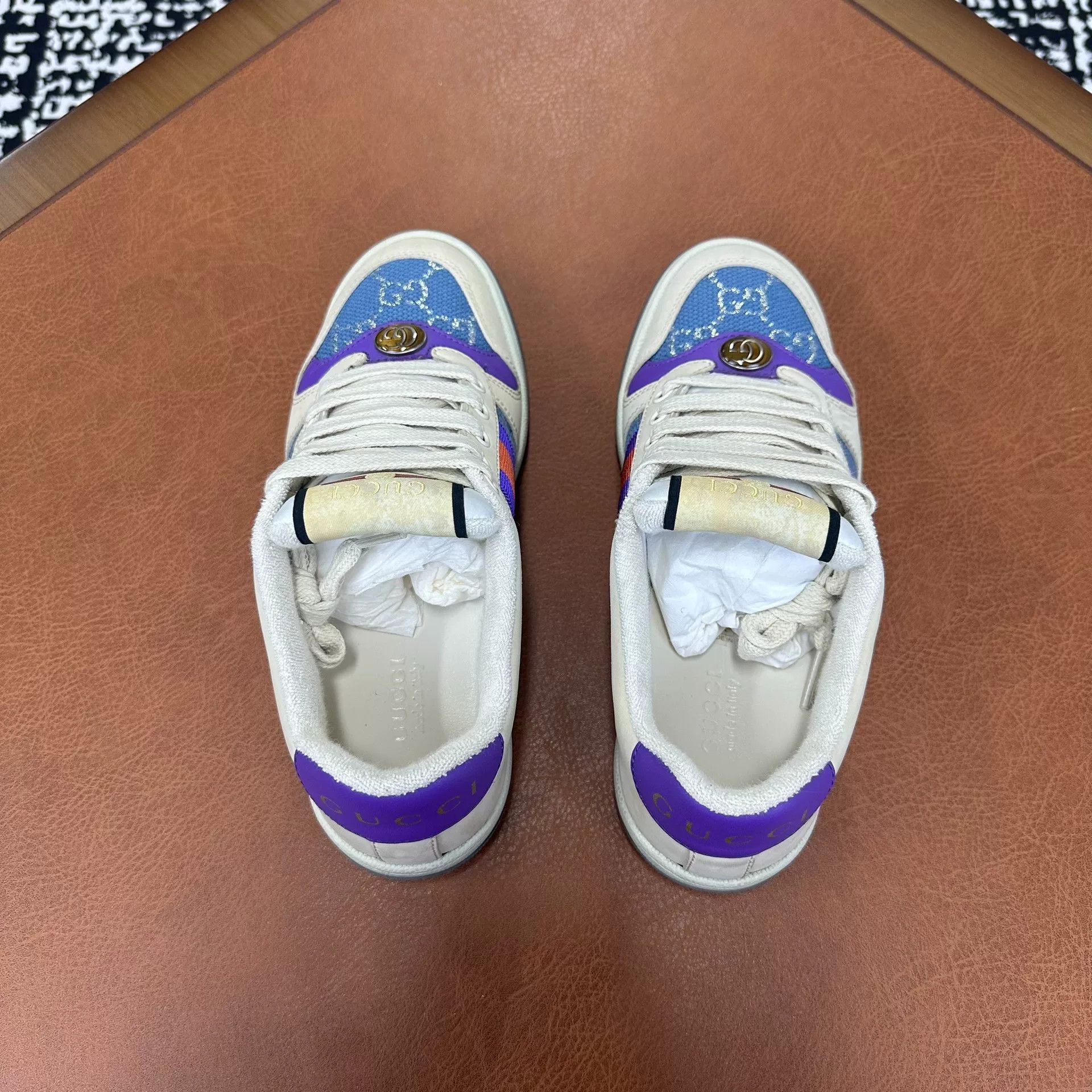 Gucci Gucci Blue Lowtop Sneakers it_35 Women Size US 5 / IT 35 - 3 Thumbnail